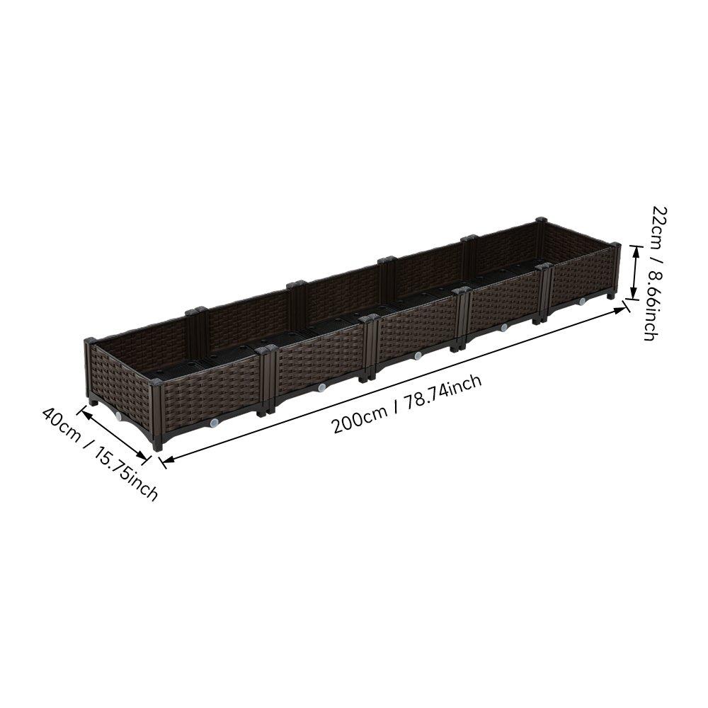 Brown - LIFE IDEAS - Outdoor Rectangular Planting Box - 11