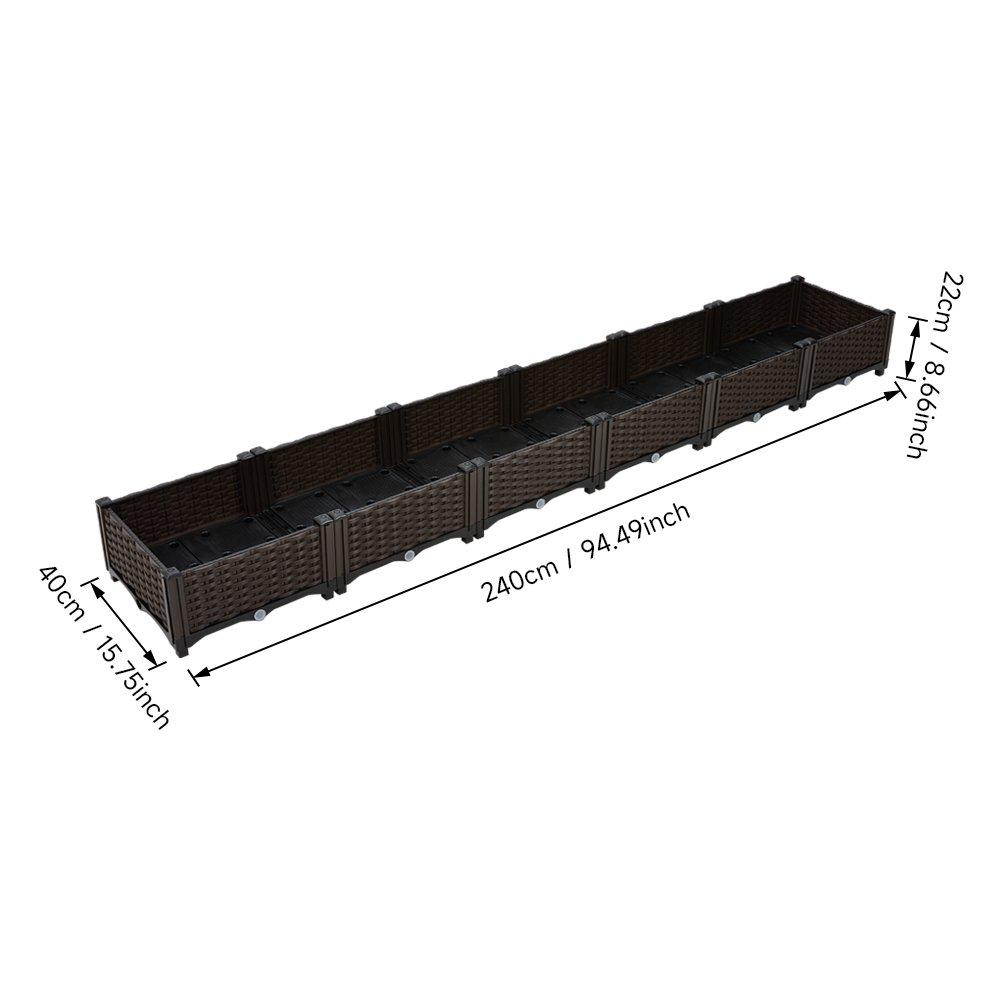 Brown - LIFE IDEAS - Outdoor Rectangular Planting Box - 12