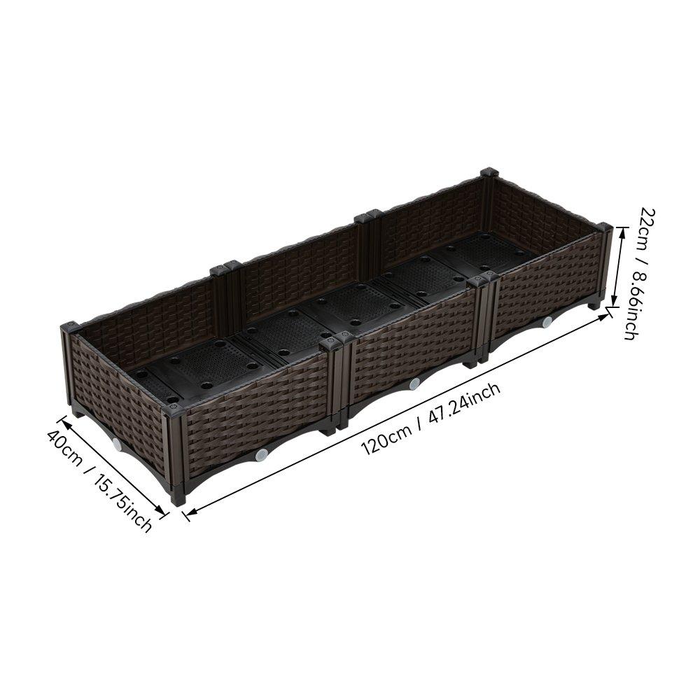 Brown - LIFE IDEAS - Outdoor Rectangular Planting Box - 9
