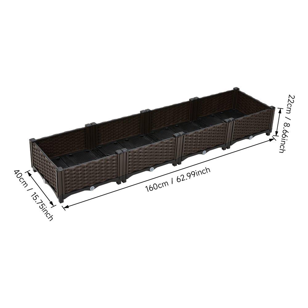 Brown - LIFE IDEAS - Outdoor Rectangular Planting Box - 10