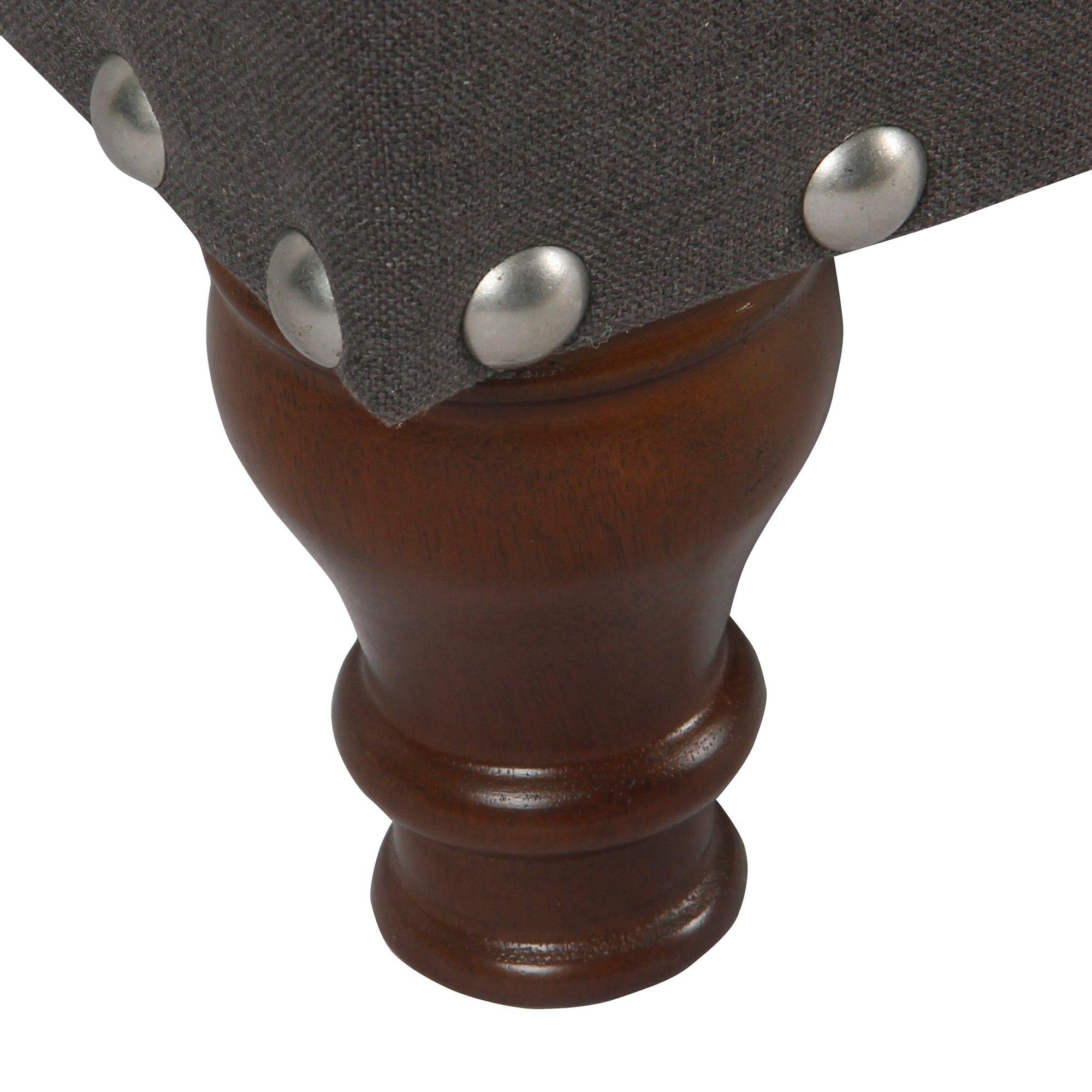 Charcoal/Chrome - Alan Symonds - Chelsea Storage Ottoman Bench - 4