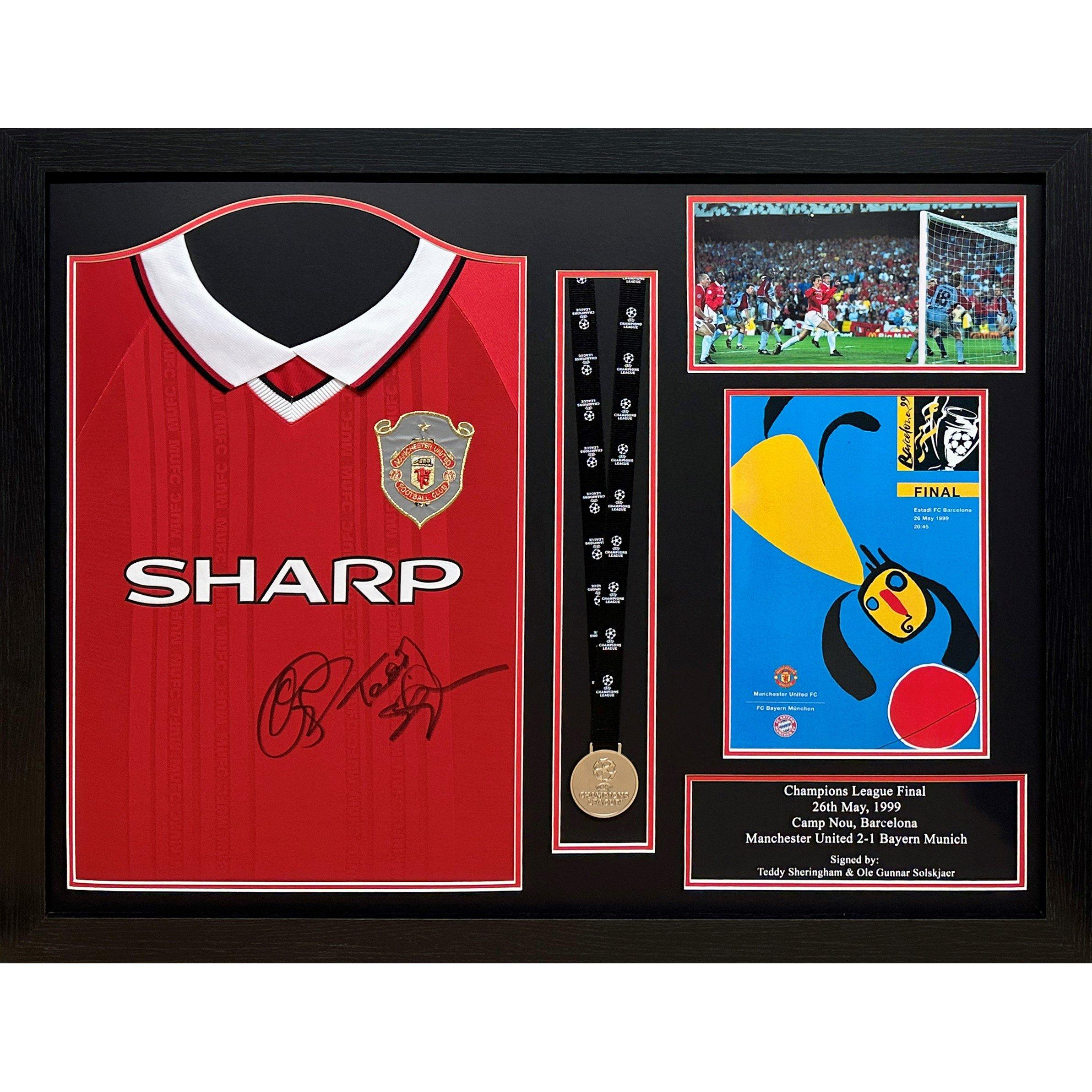 Allstarsignings Ltd  Teddy Sheringham And Ole Gunnar Solskjaer Signed - Red