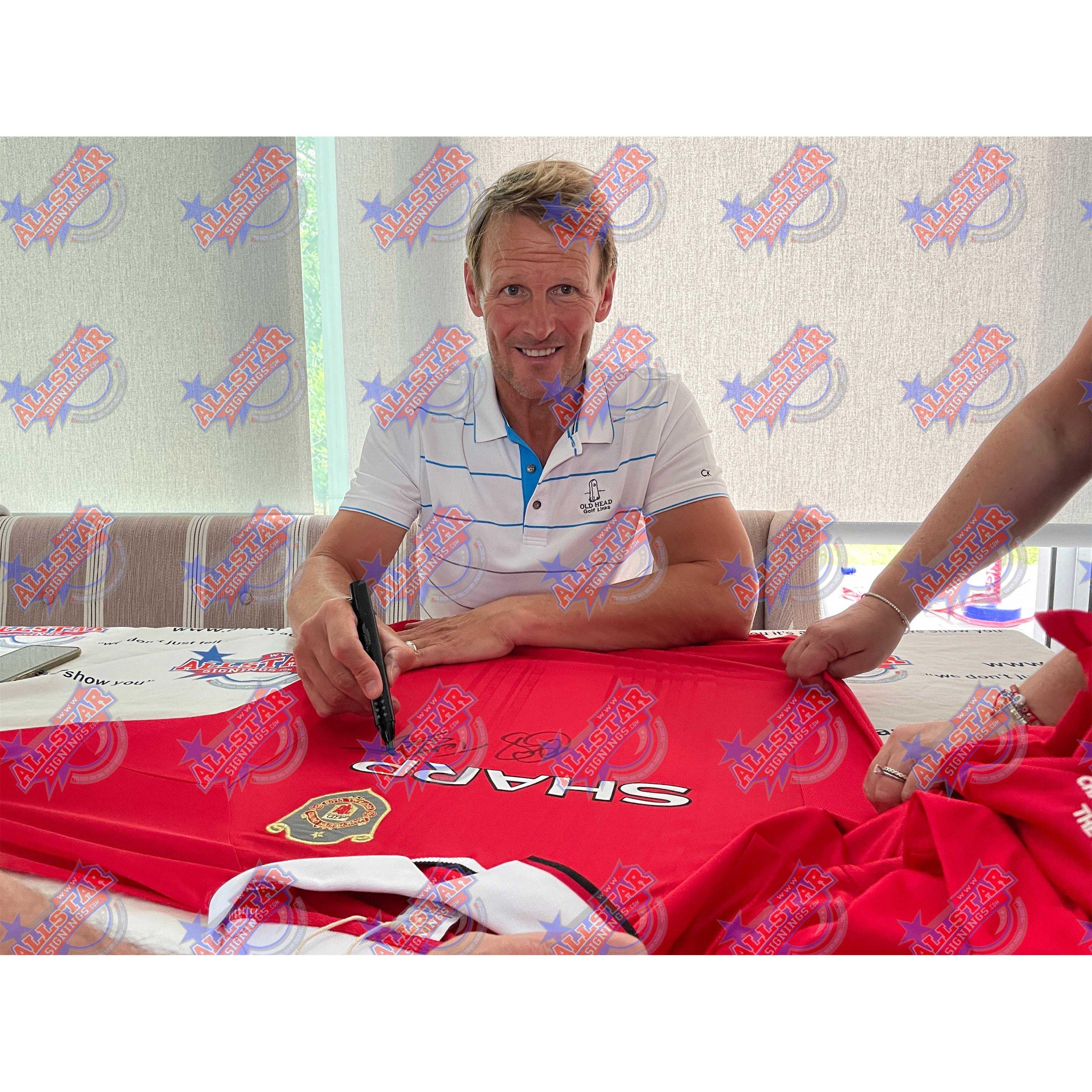 Red - AllStarSignings Ltd - Teddy Sheringham and Ole Gunnar Solskjaer  signed - 2
