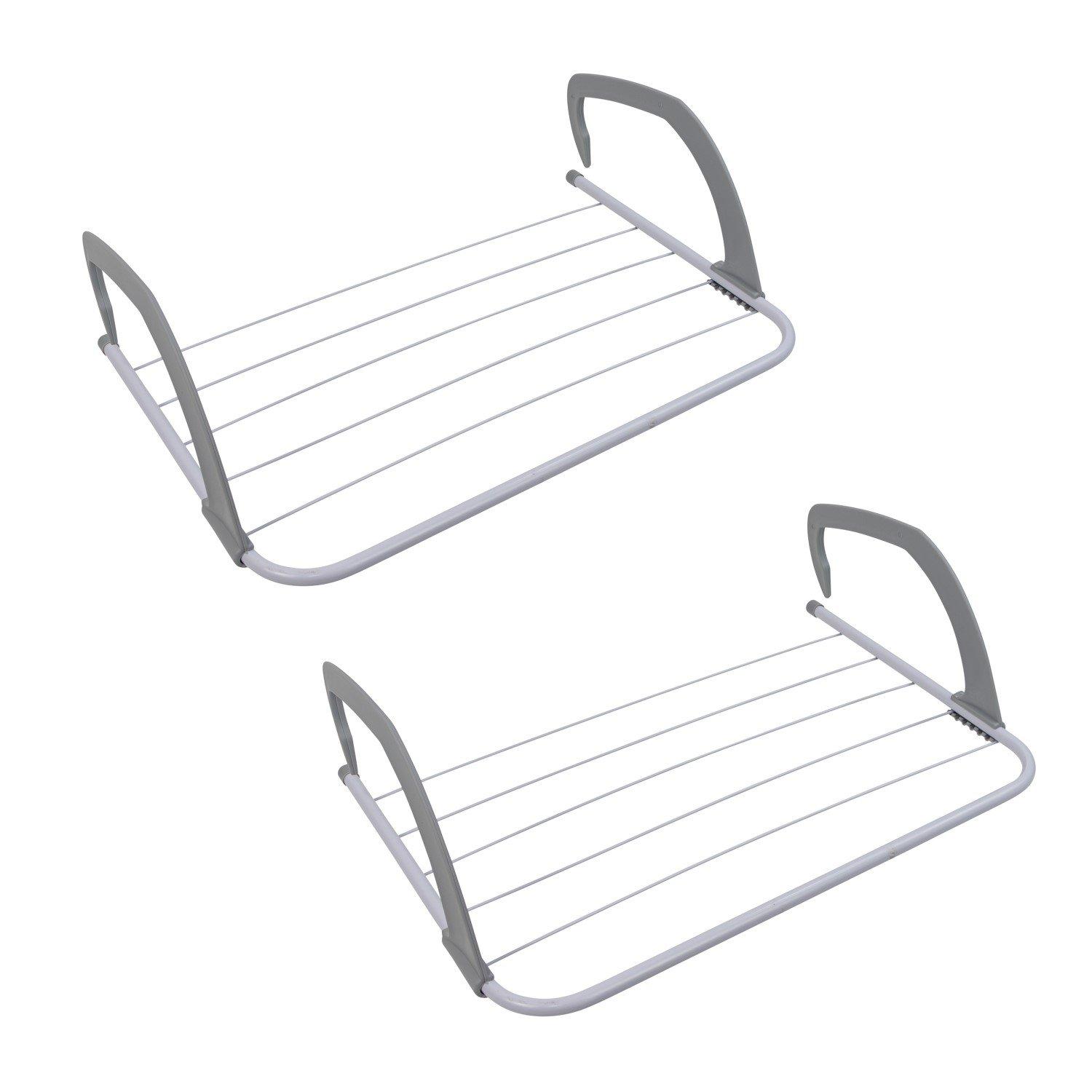 JVL Set of 2 Over the Radiator Clothes Airer with