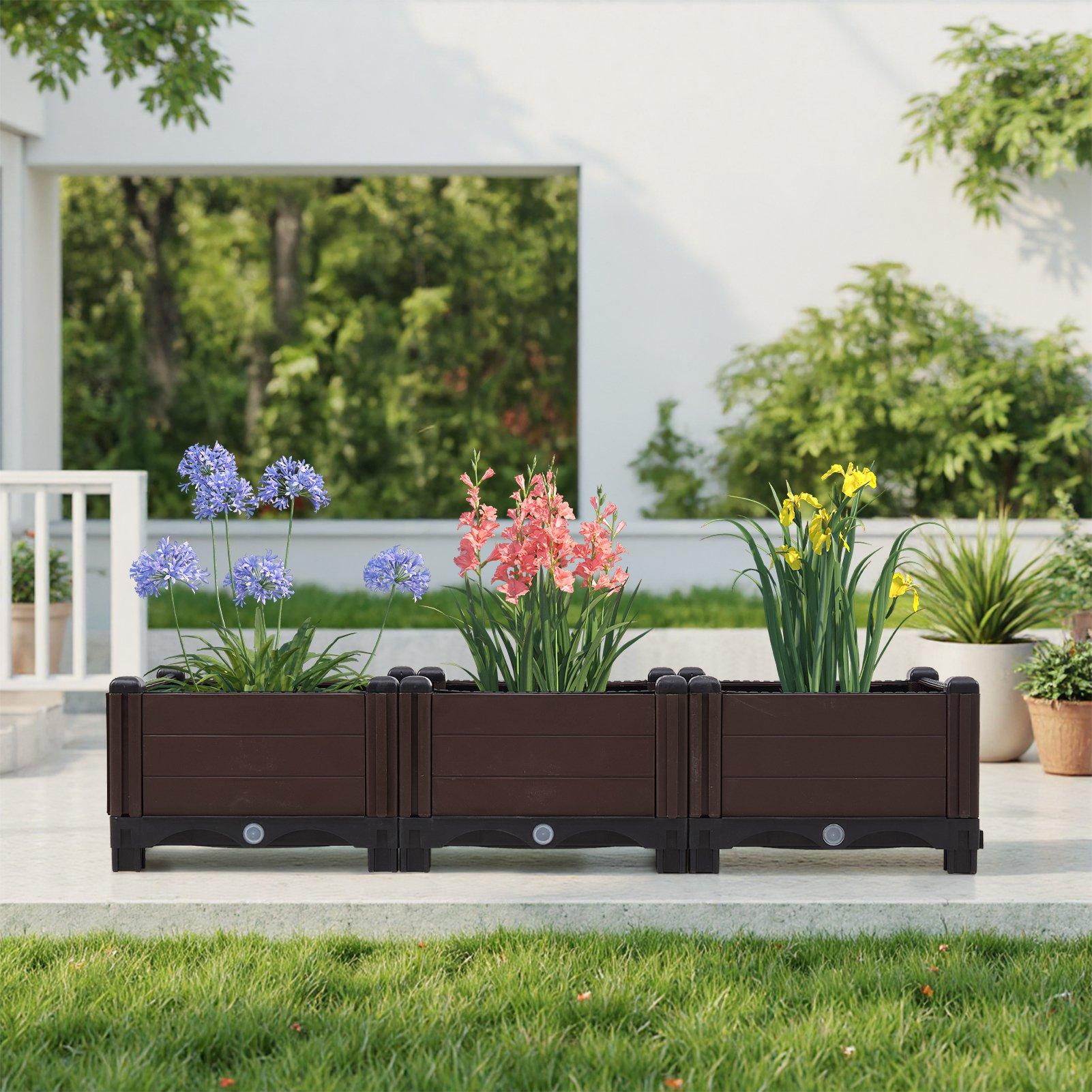 Brown - LIFE IDEAS - Brown Grid Vegetable Planter - 2