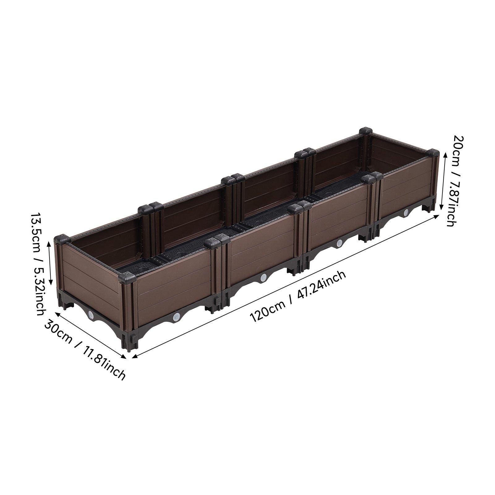 Brown - LIFE IDEAS - Brown Grid Vegetable Planter - 11