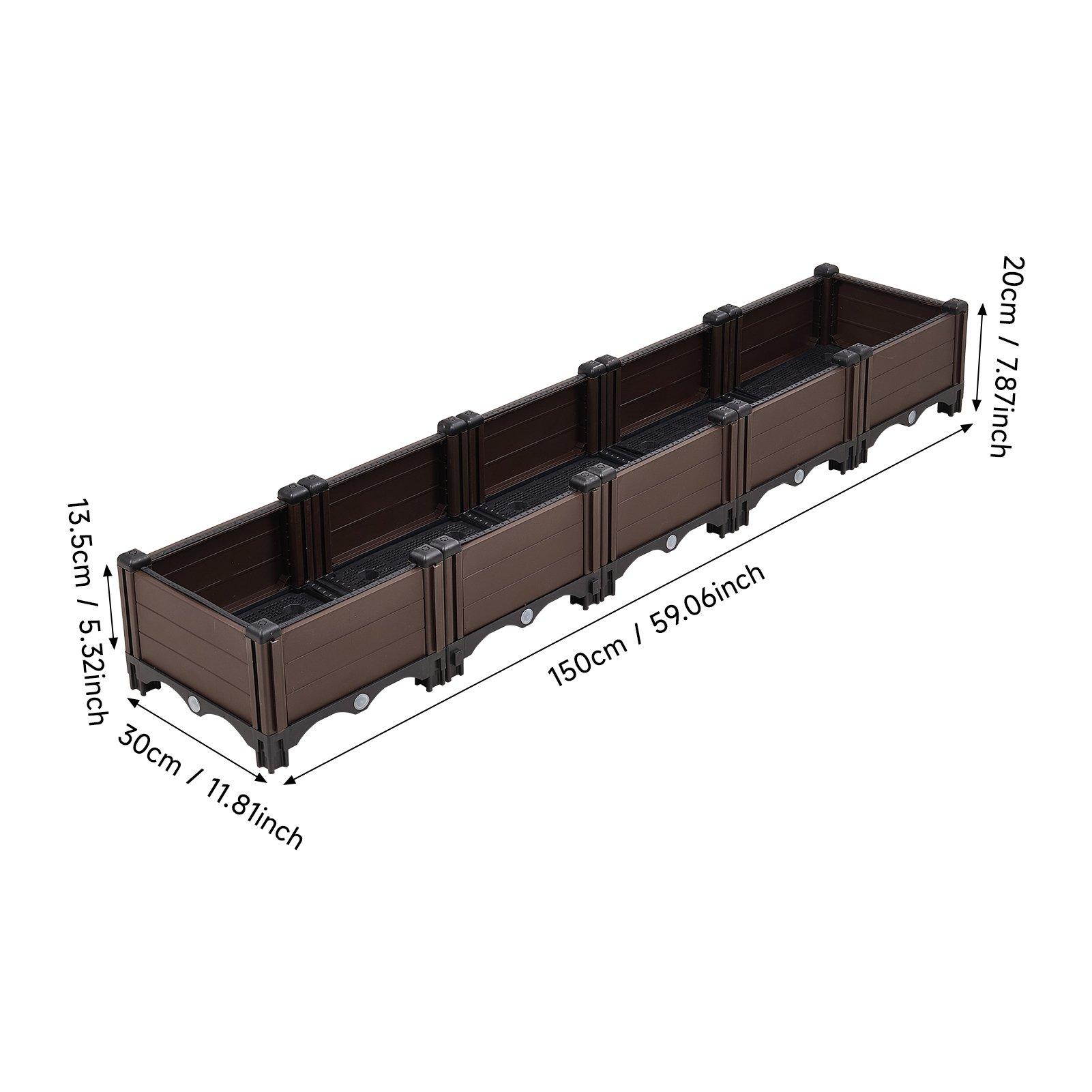 Brown - LIFE IDEAS - Brown Grid Vegetable Planter - 12
