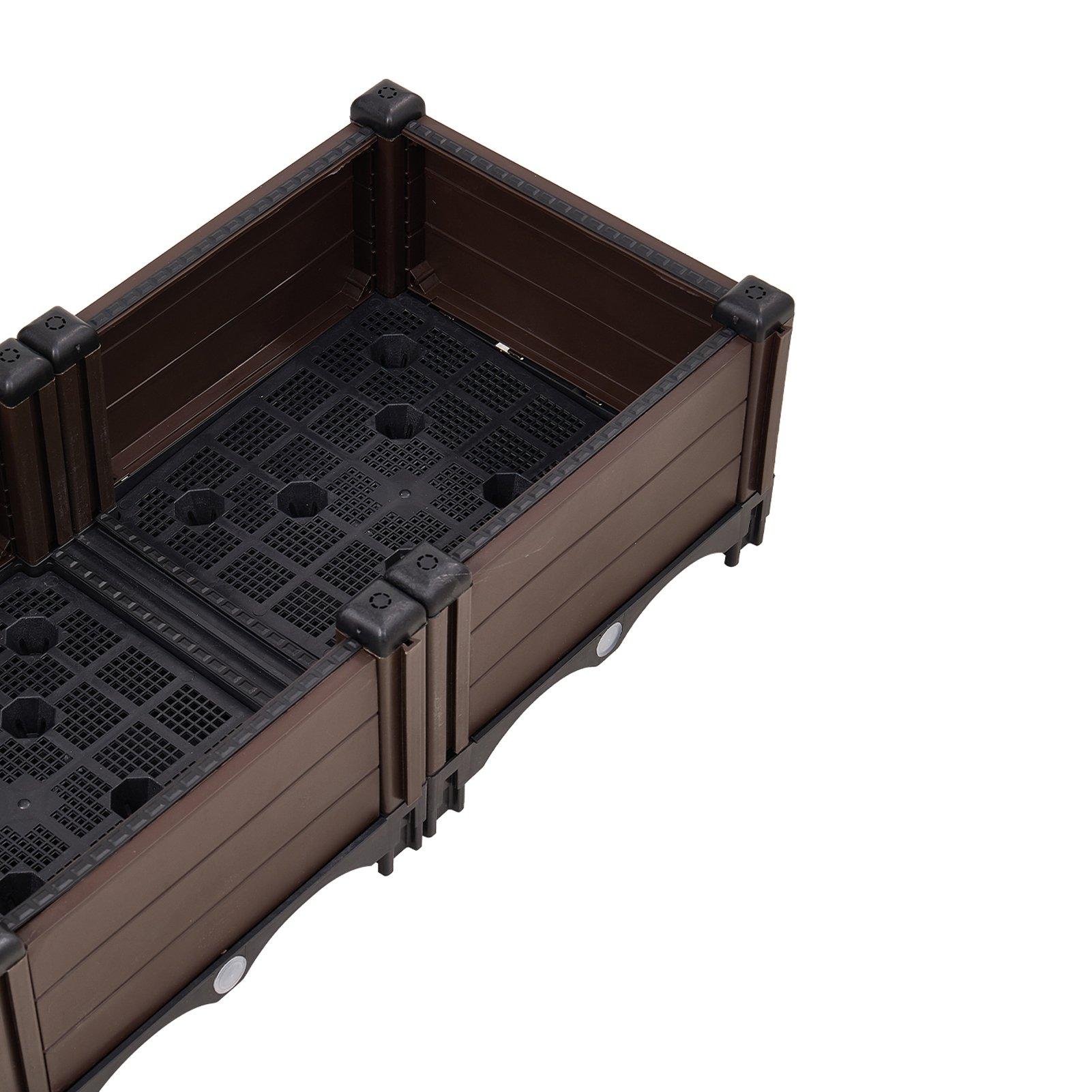 Brown - LIFE IDEAS - Brown Grid Vegetable Planter - 6