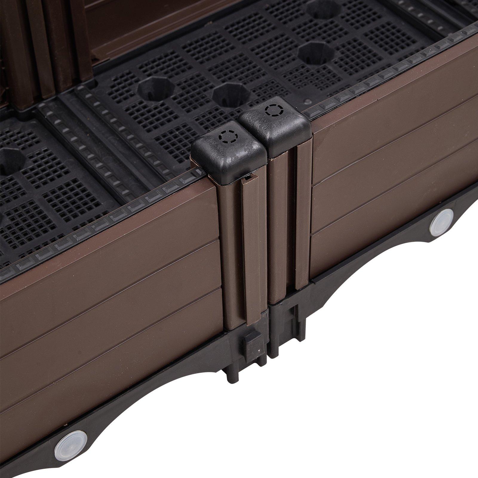 Brown - LIFE IDEAS - Brown Grid Vegetable Planter - 7