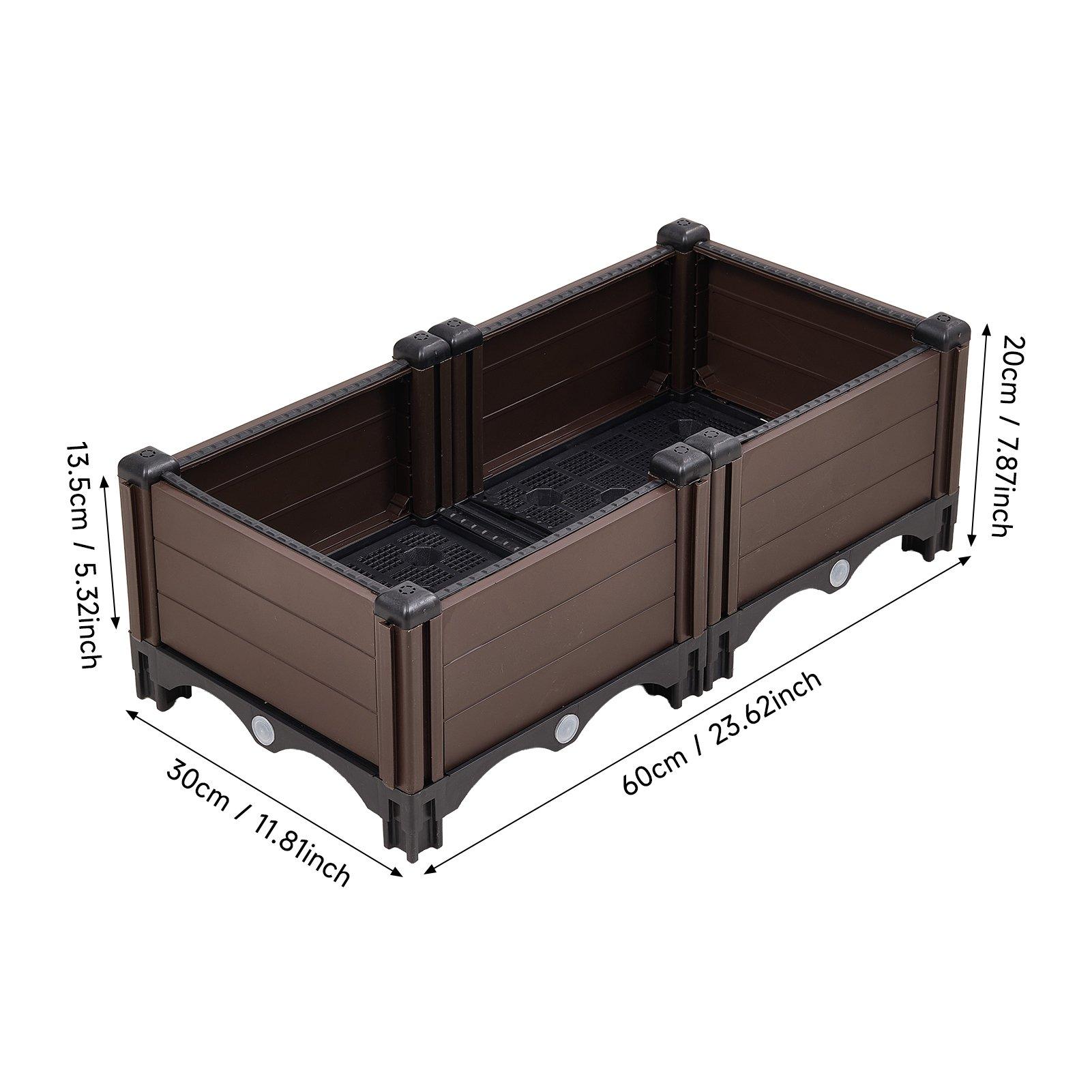 Brown - LIFE IDEAS - Brown Grid Vegetable Planter - 9