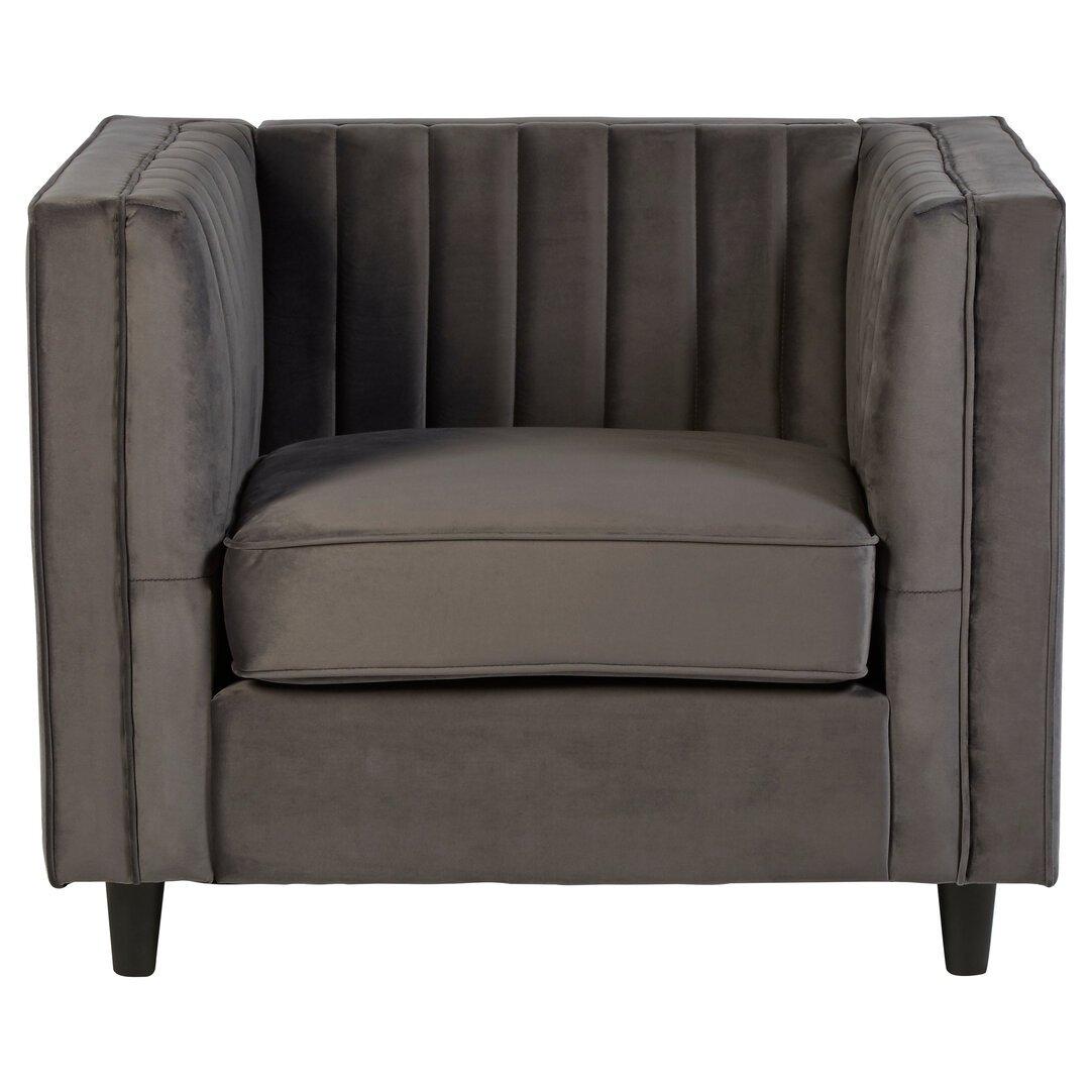 Interiors By Premier  Farah Velvet Chair Grey