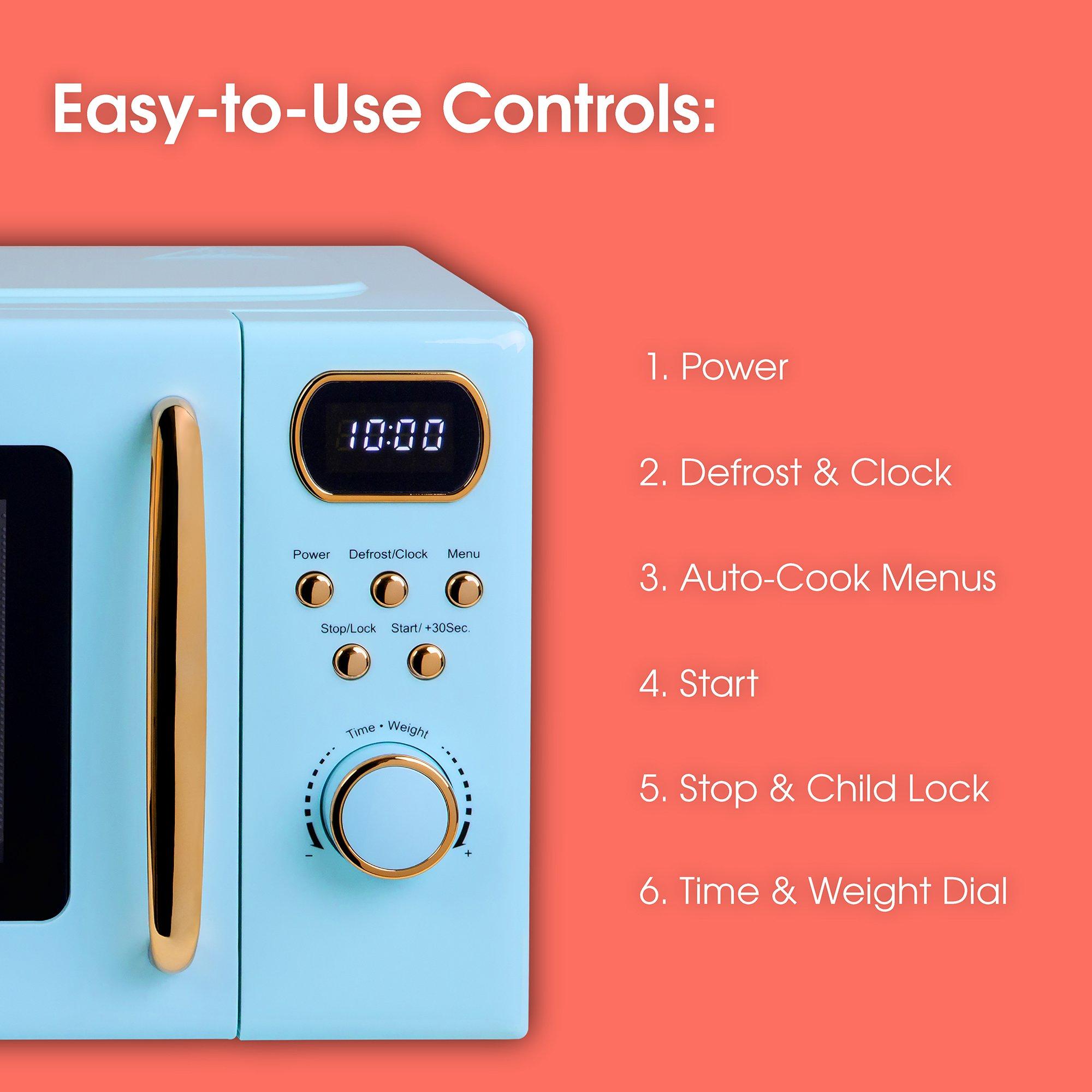 Blue - Abode - AMD2004GRG/01 20L Blue Digital Microwave - 5