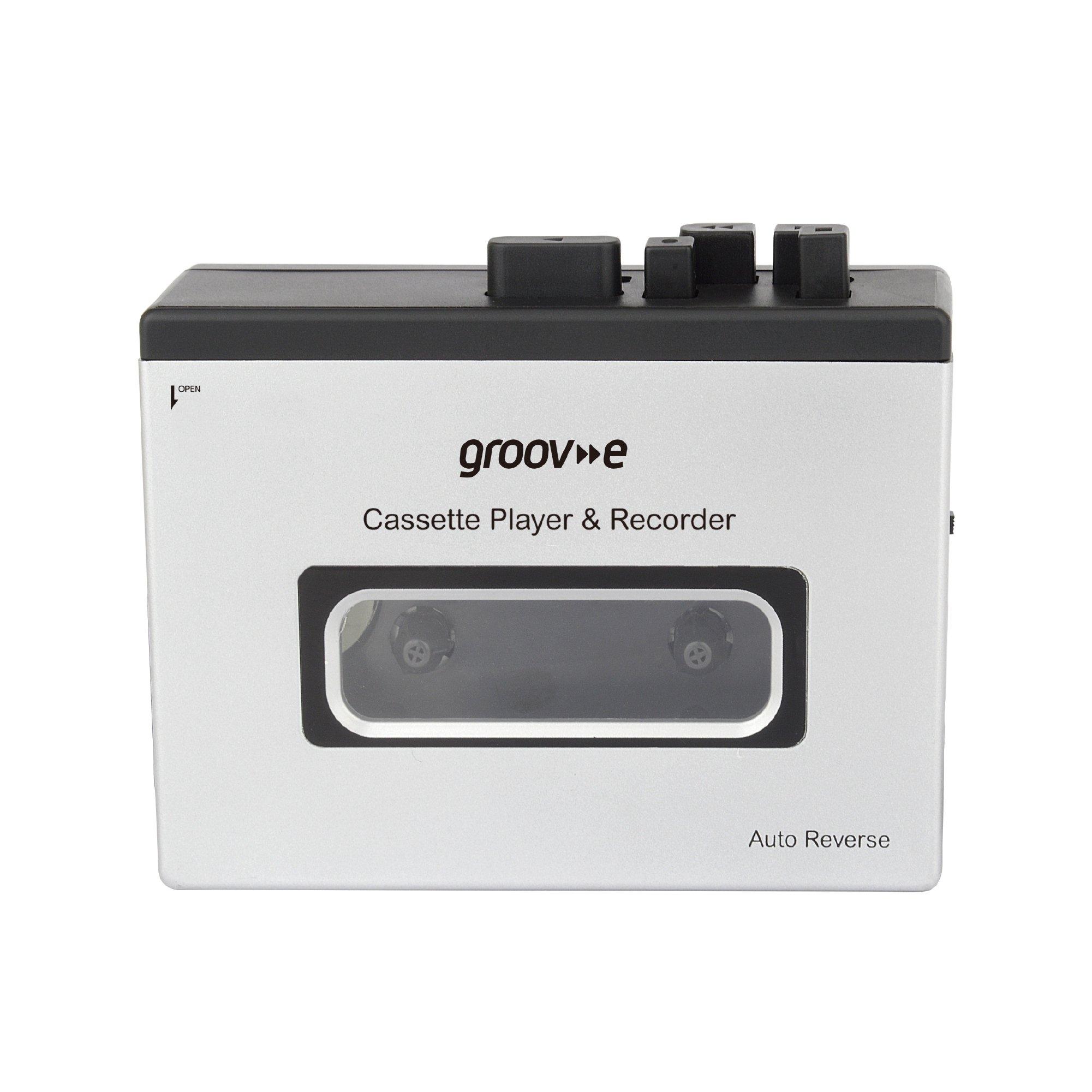 Silver - Groov-e - Retro Series Personal Cassette Player/Recorder BT - 2