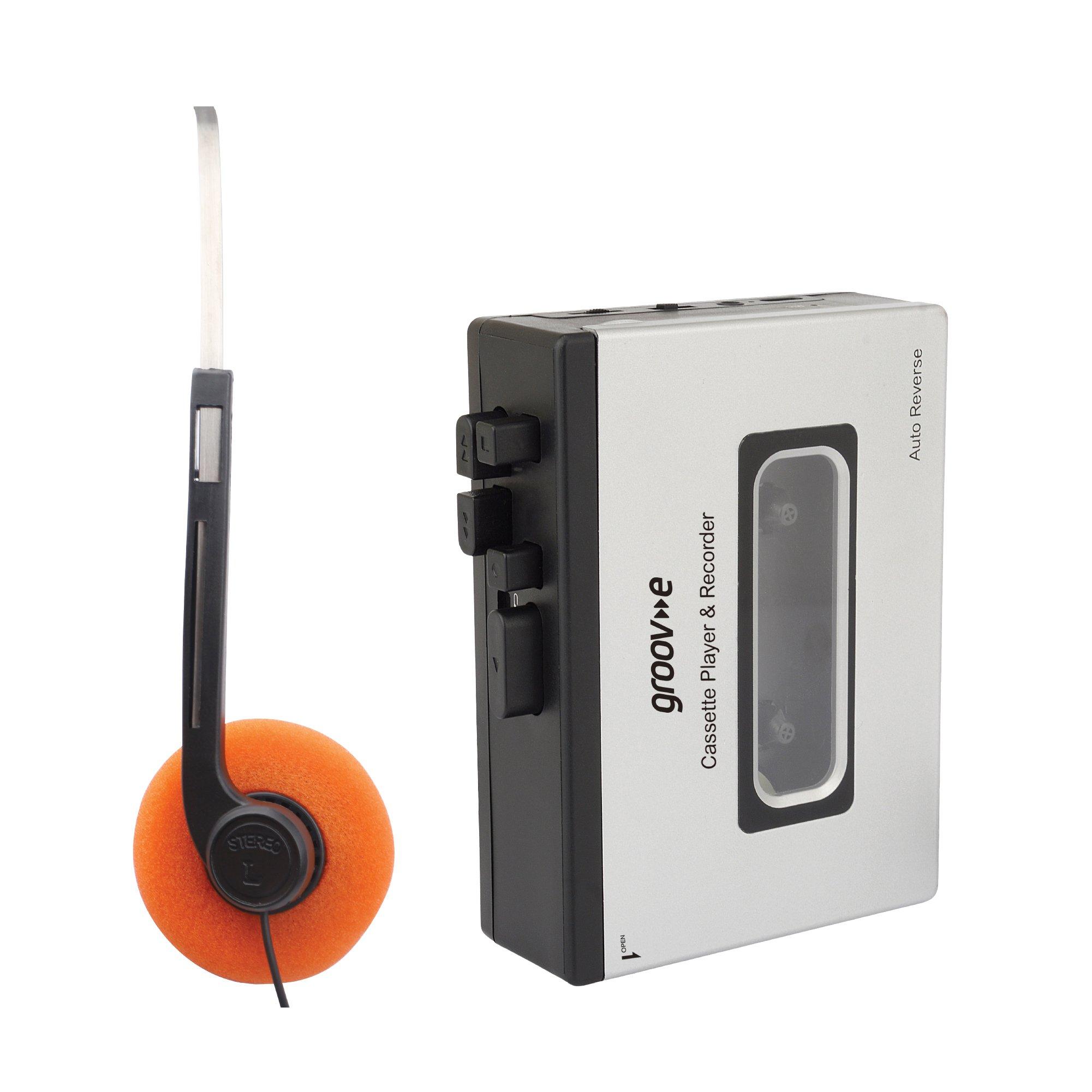 Silver - Groov-e - Retro Series Personal Cassette Player/Recorder BT - 4