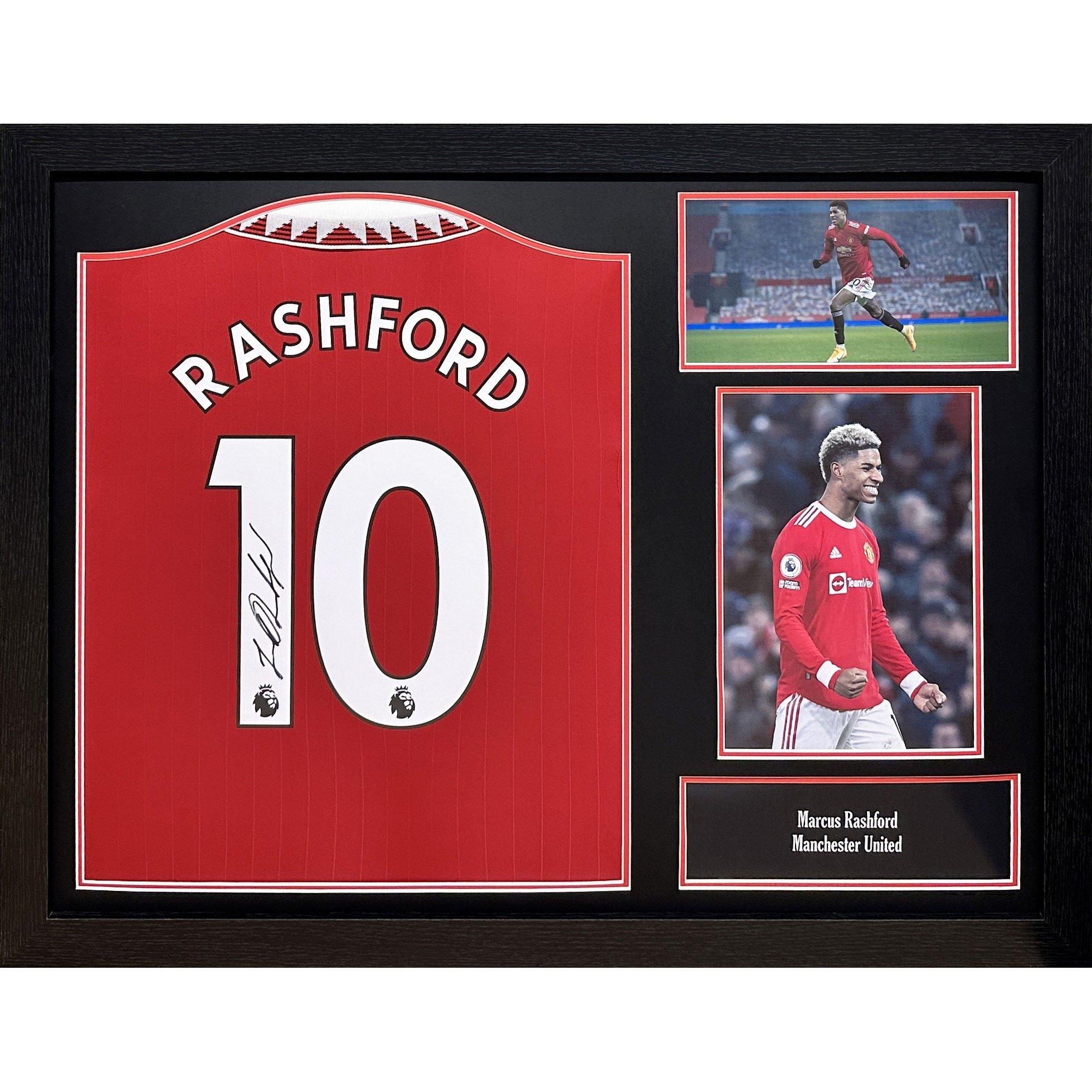 Allstarsignings Ltd  Marcus Rashford Signed & Framed Manchester United - Red