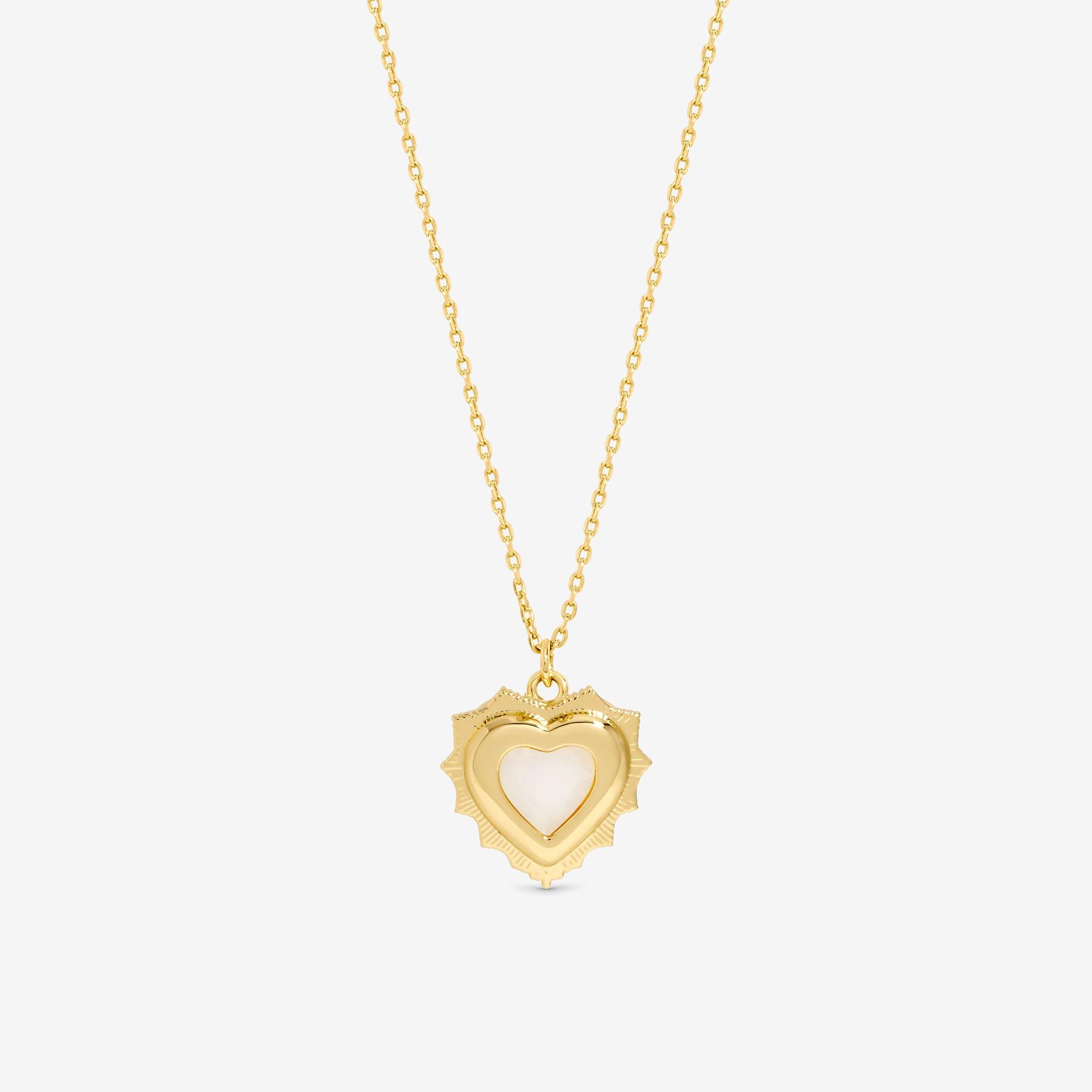 Gold - Jon Richard - Gold Plated Heart Birthstone Necklace - June - 2