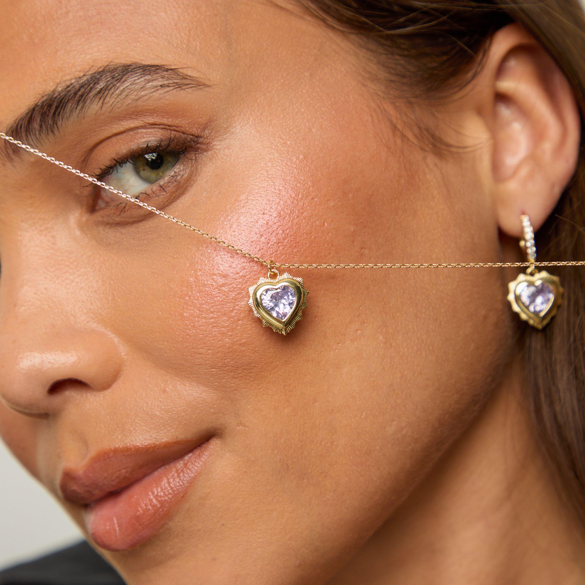 Gold - Jon Richard - Gold Plated Heart Birthstone Necklace - June - 3