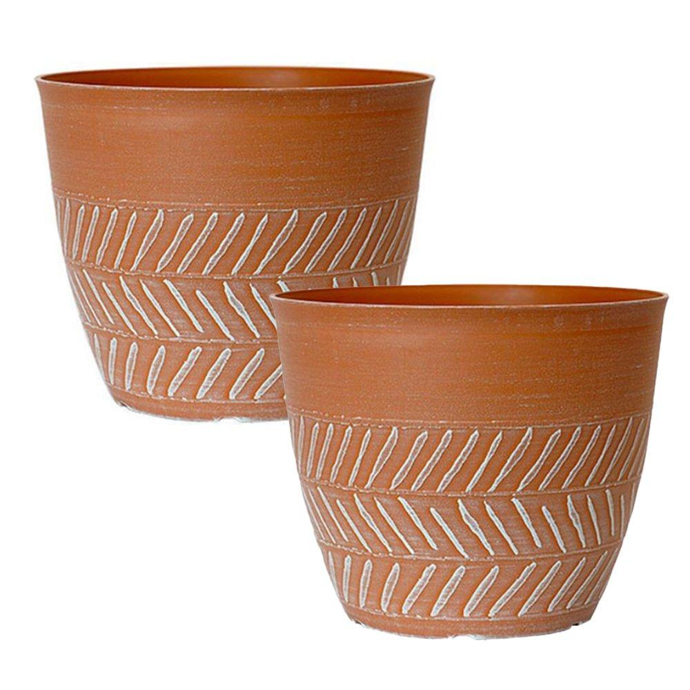 Multi - YouGarden - Pair of Keke Planters (8) - Powdered Clay