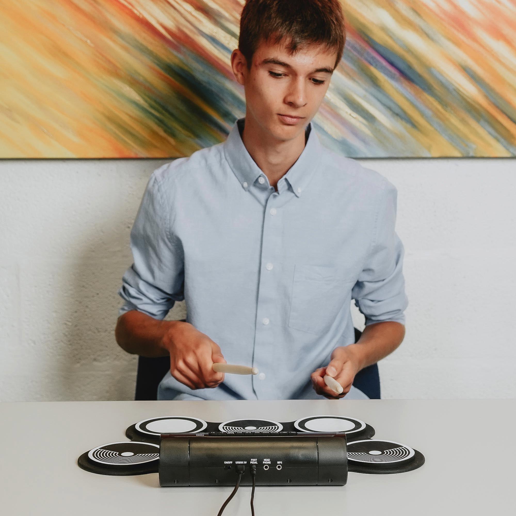 Black - 3rd Avenue - Portable Electronic Drum Kit - 5