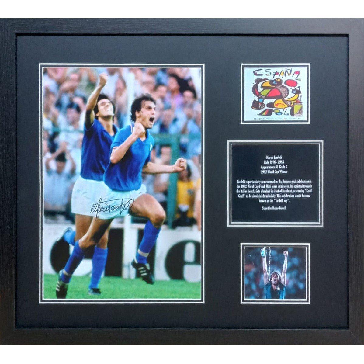 Blue - AllStarSignings Ltd - Marco Tardelli signed & framed Italy photograph - 1