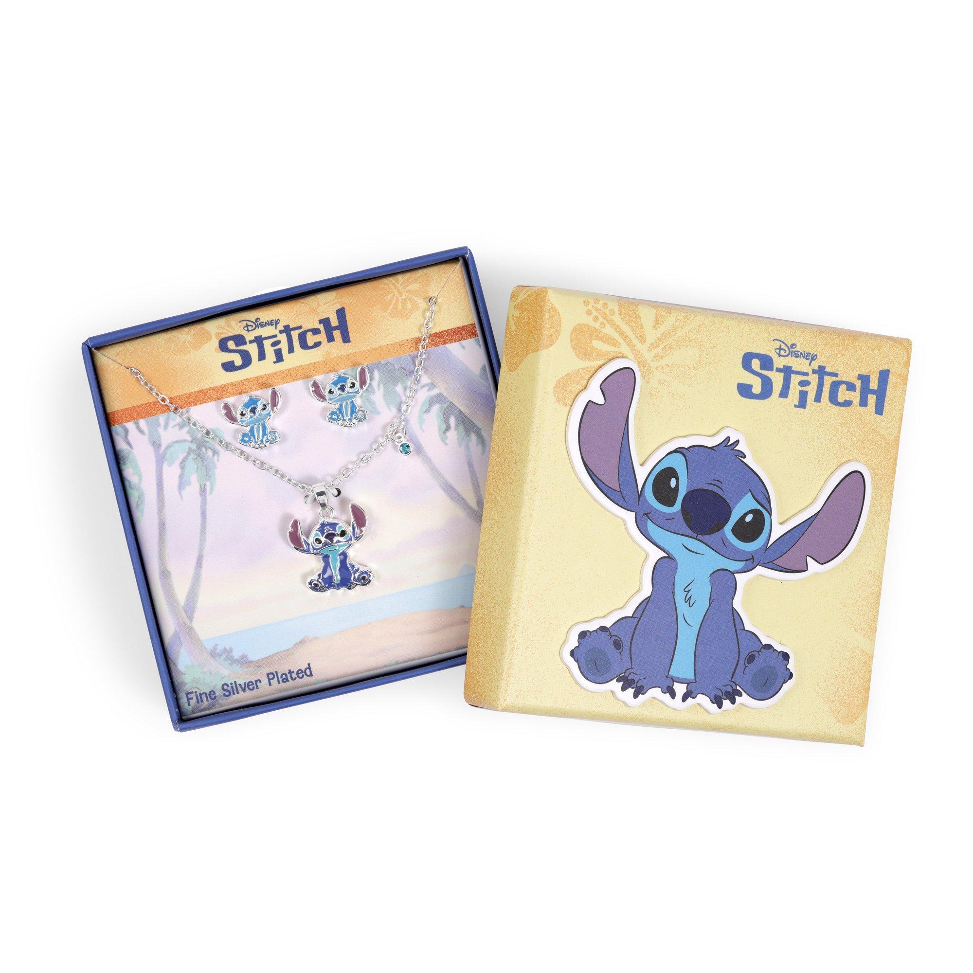 Silver - Disney Stitch - Stitch silver plated earrings and necklace set - 4
