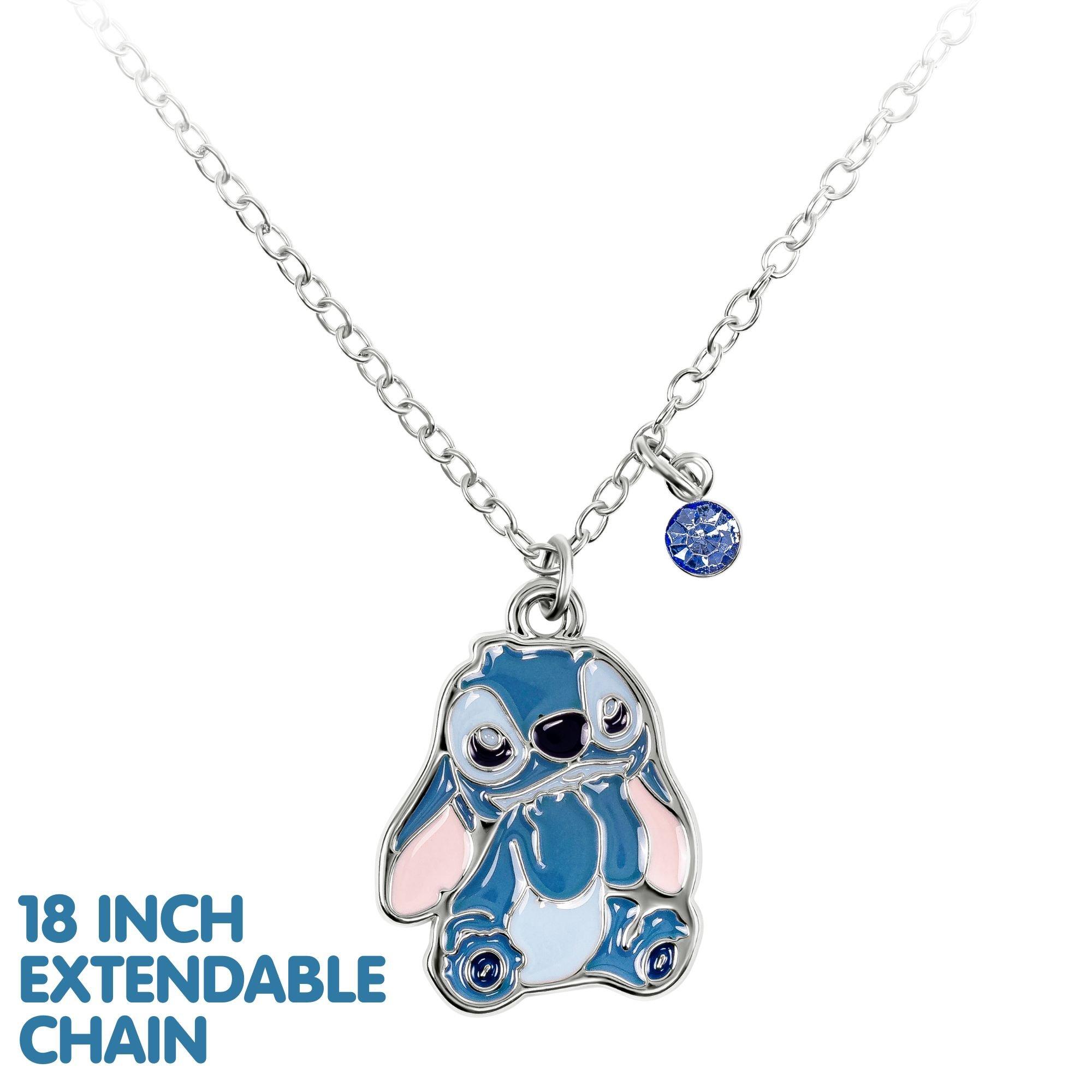 Silver - Disney Stitch - Stitch matching necklace and earring set - 4