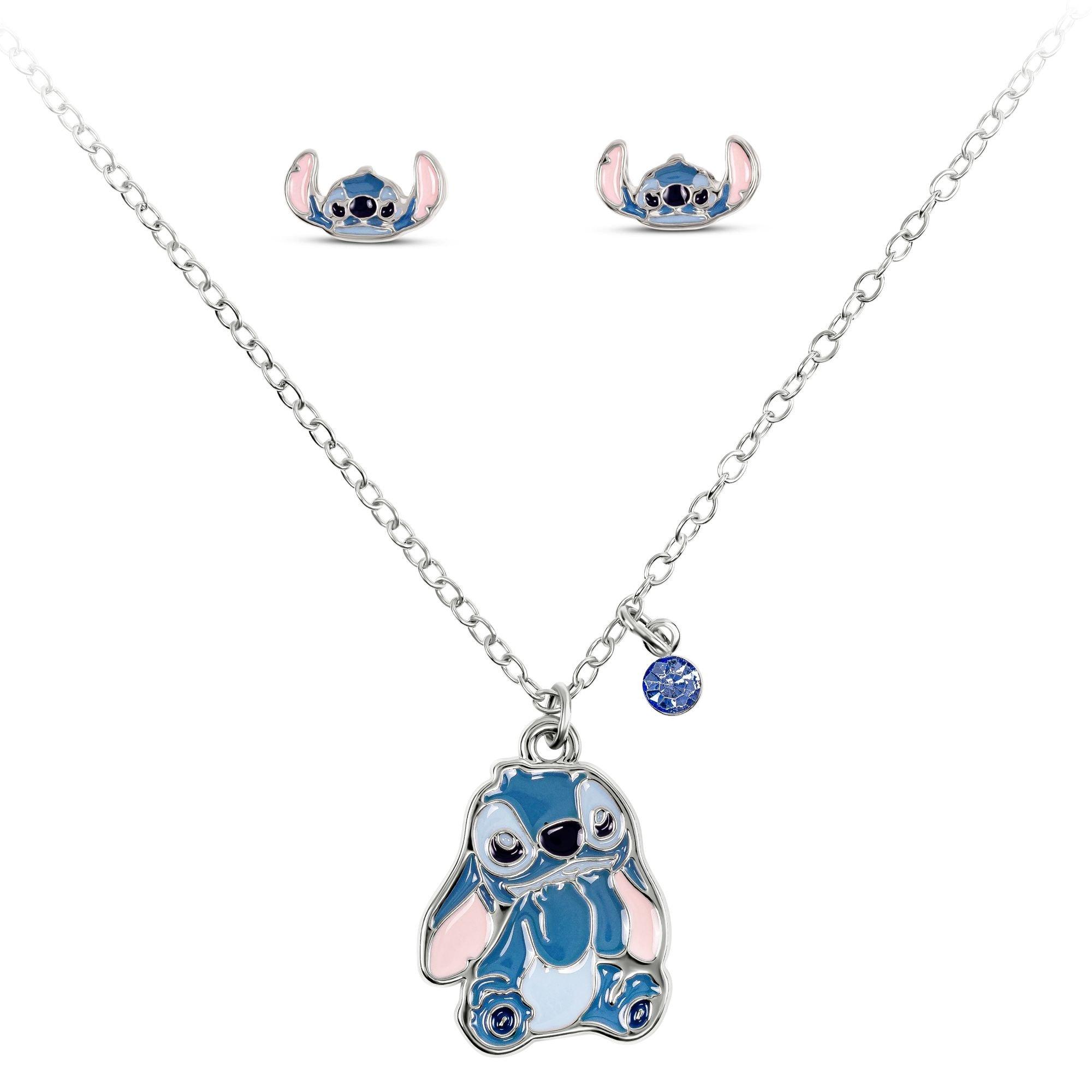 Silver - Disney Stitch - Stitch matching necklace and earring set - 5
