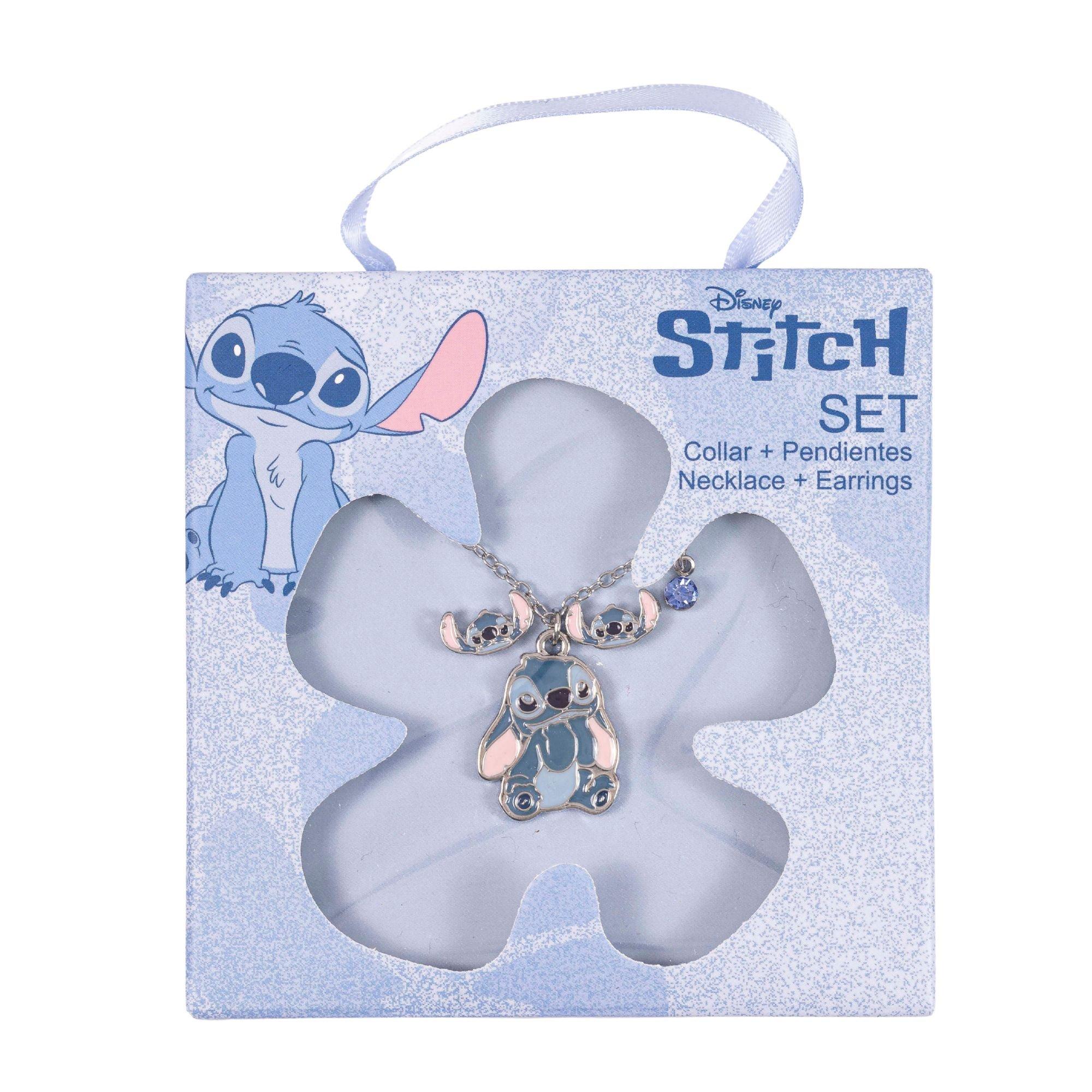 Silver - Disney Stitch - Stitch matching necklace and earring set - 6
