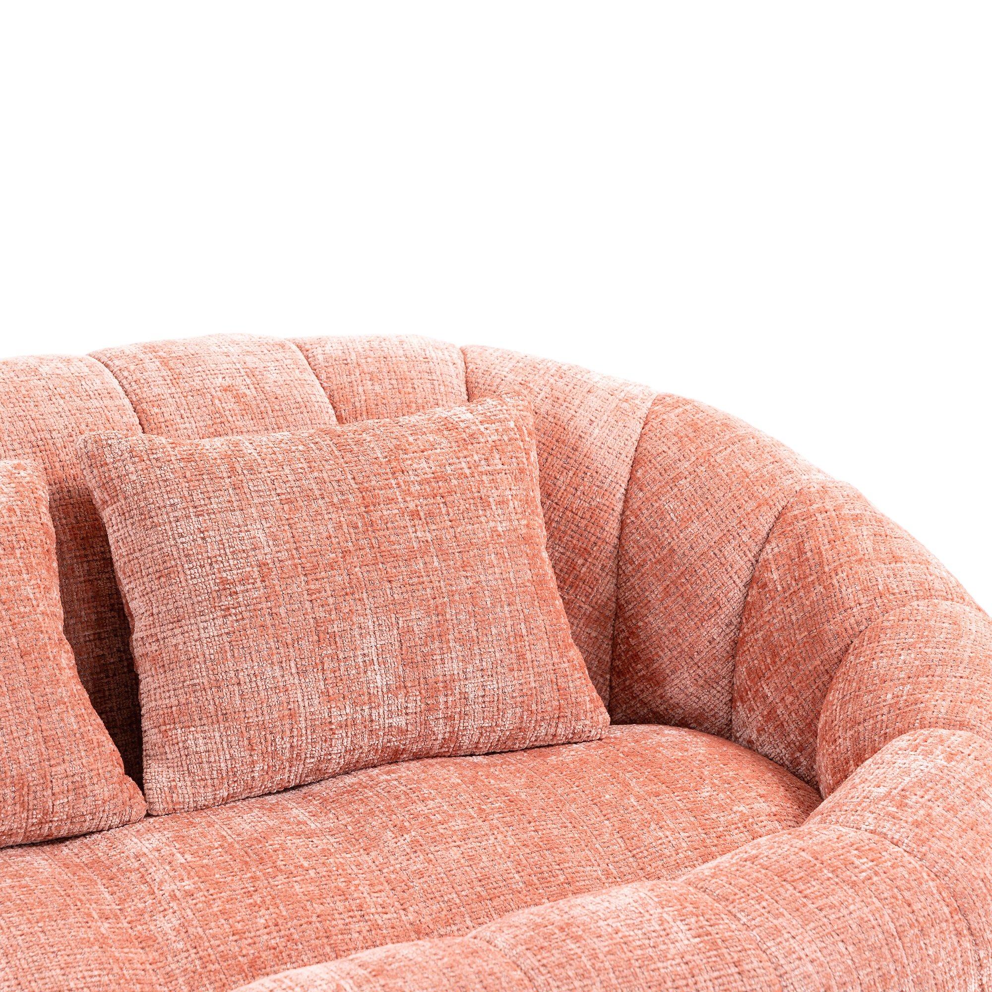 Pink - Urban Meuble - Chenille Memory Foam Bean Bag Loveseat Sofa - 16