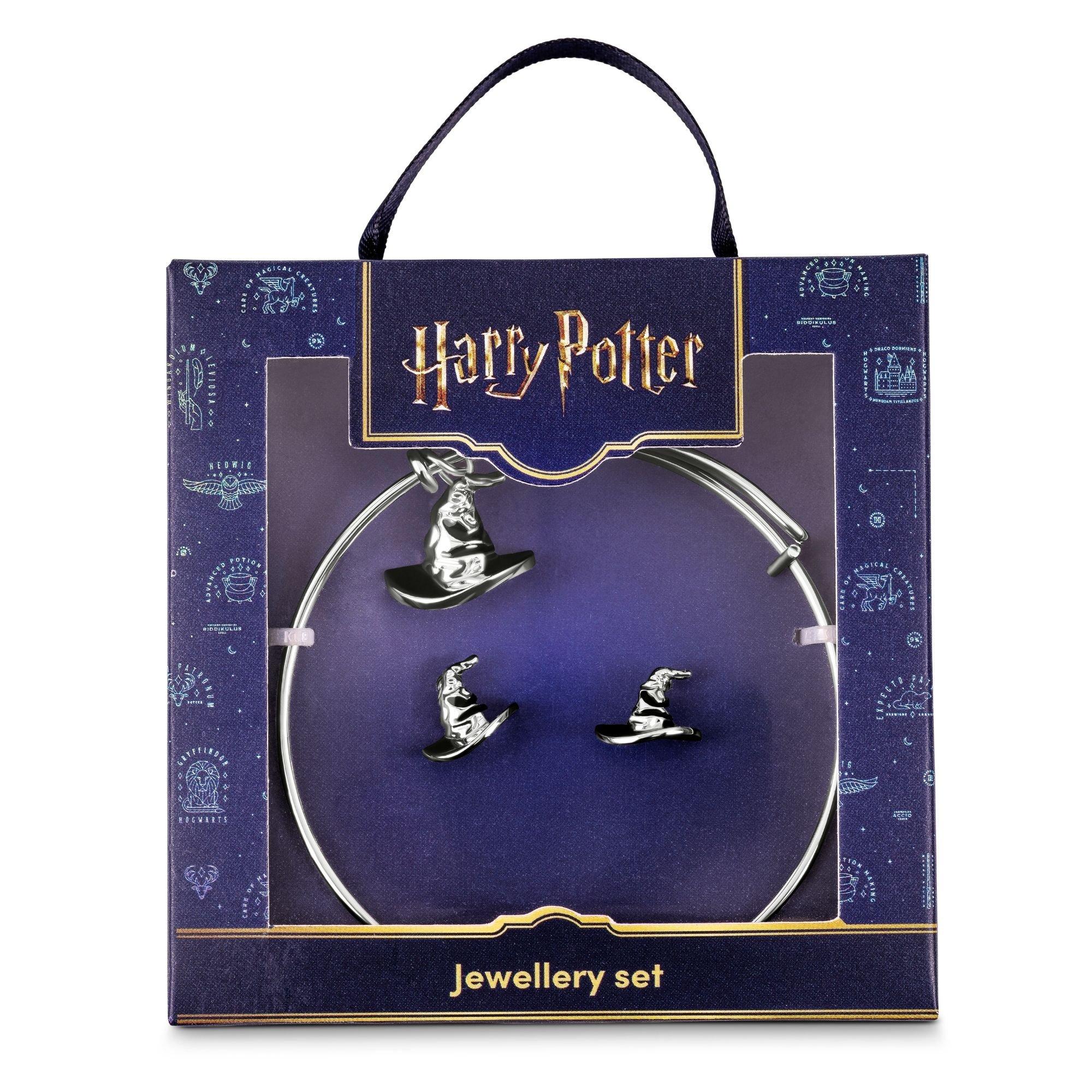 Silver - Harry Potter - Harry Potter Sorting Hat earrings and bangle set - 6