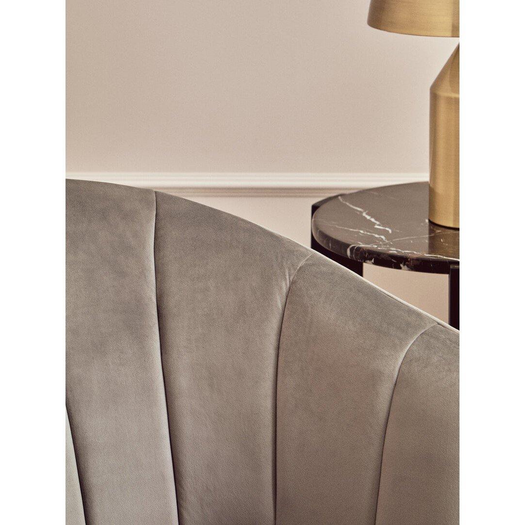 Grey - Interiors by Premier - Yolanda Grey Velvet Chair - 2