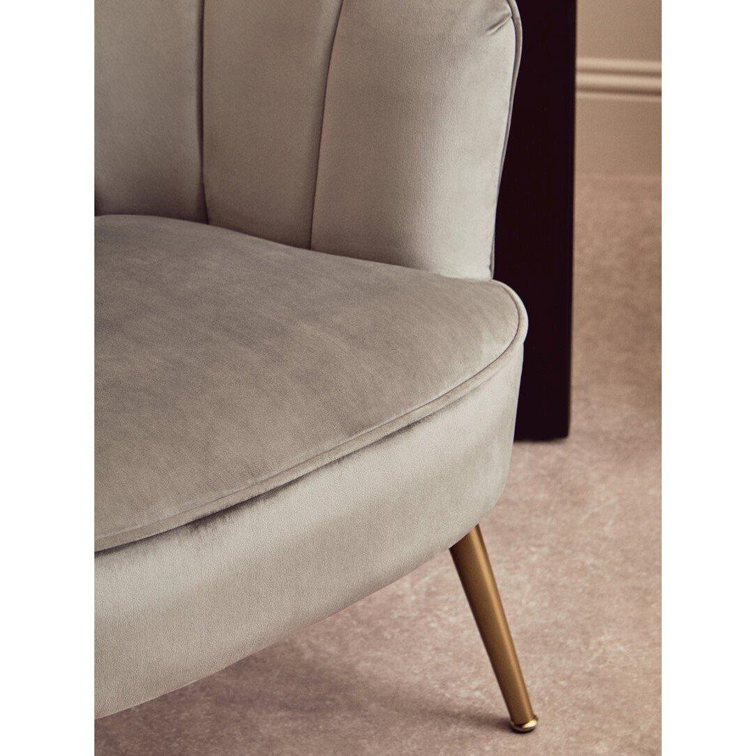 Grey - Interiors by Premier - Yolanda Grey Velvet Chair - 3