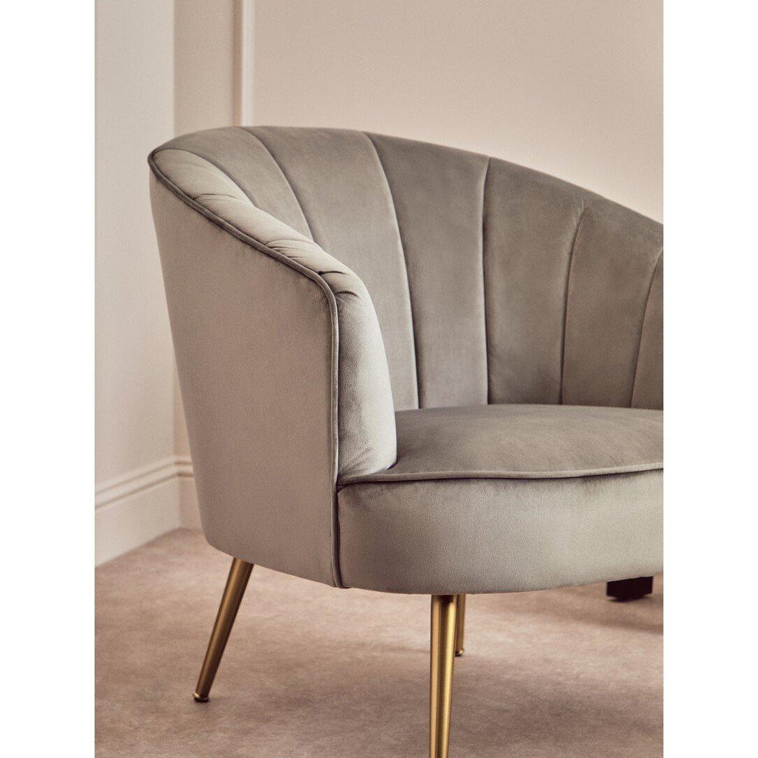 Grey - Interiors by Premier - Yolanda Grey Velvet Chair - 4