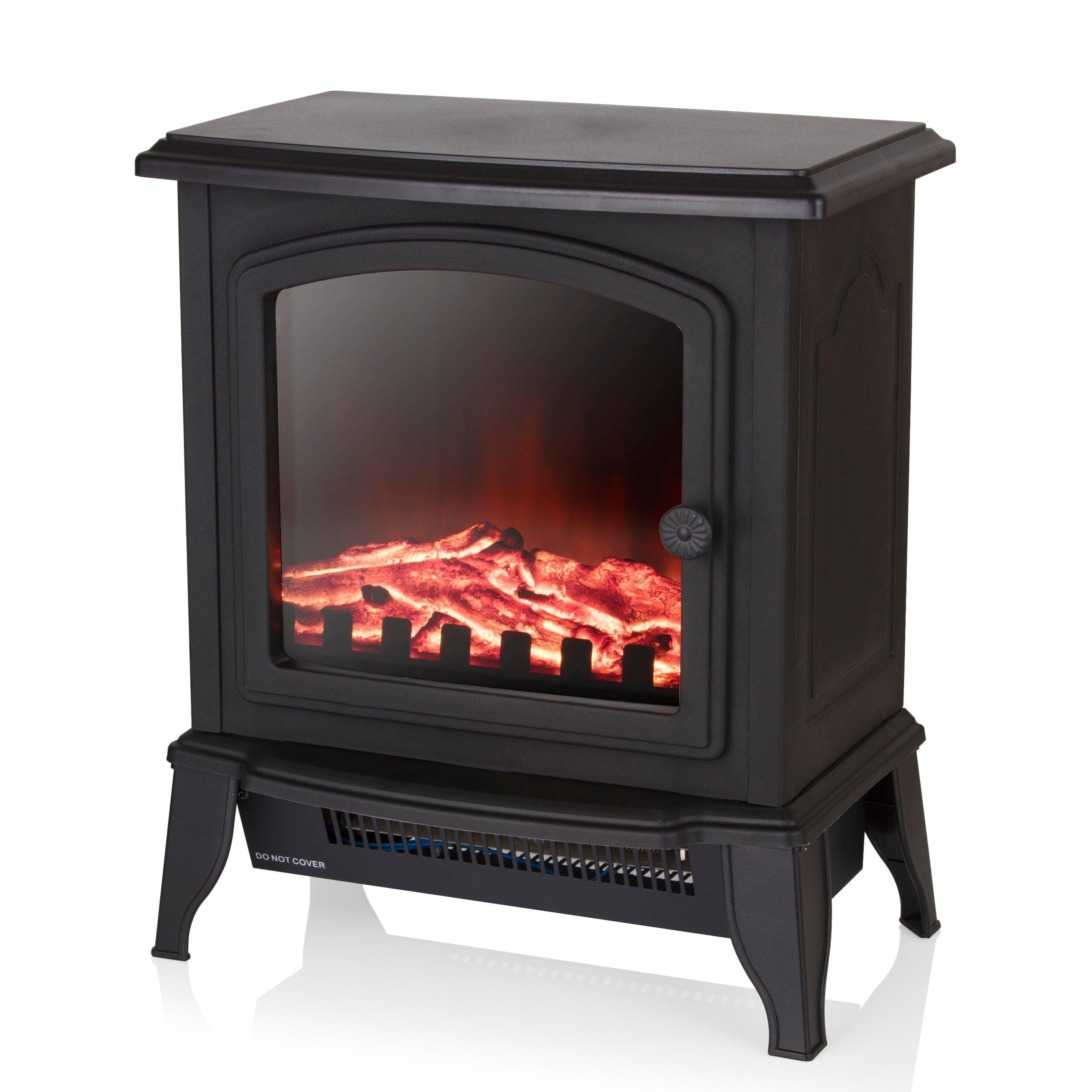 Black - Warmlite - 2KW Mable Compact Stove Fire Black - 1