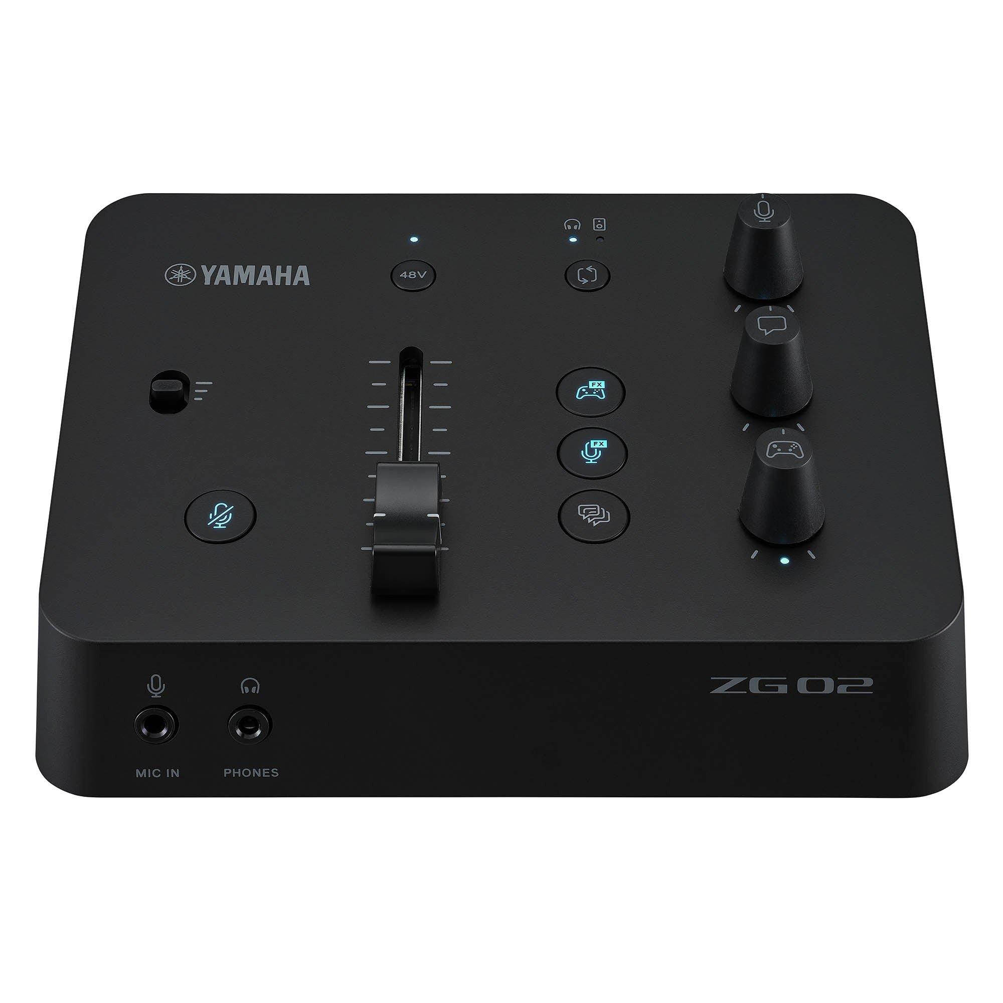 Black - Yamaha - Gaming Mixer for Voice Chat Game Streaming - 13
