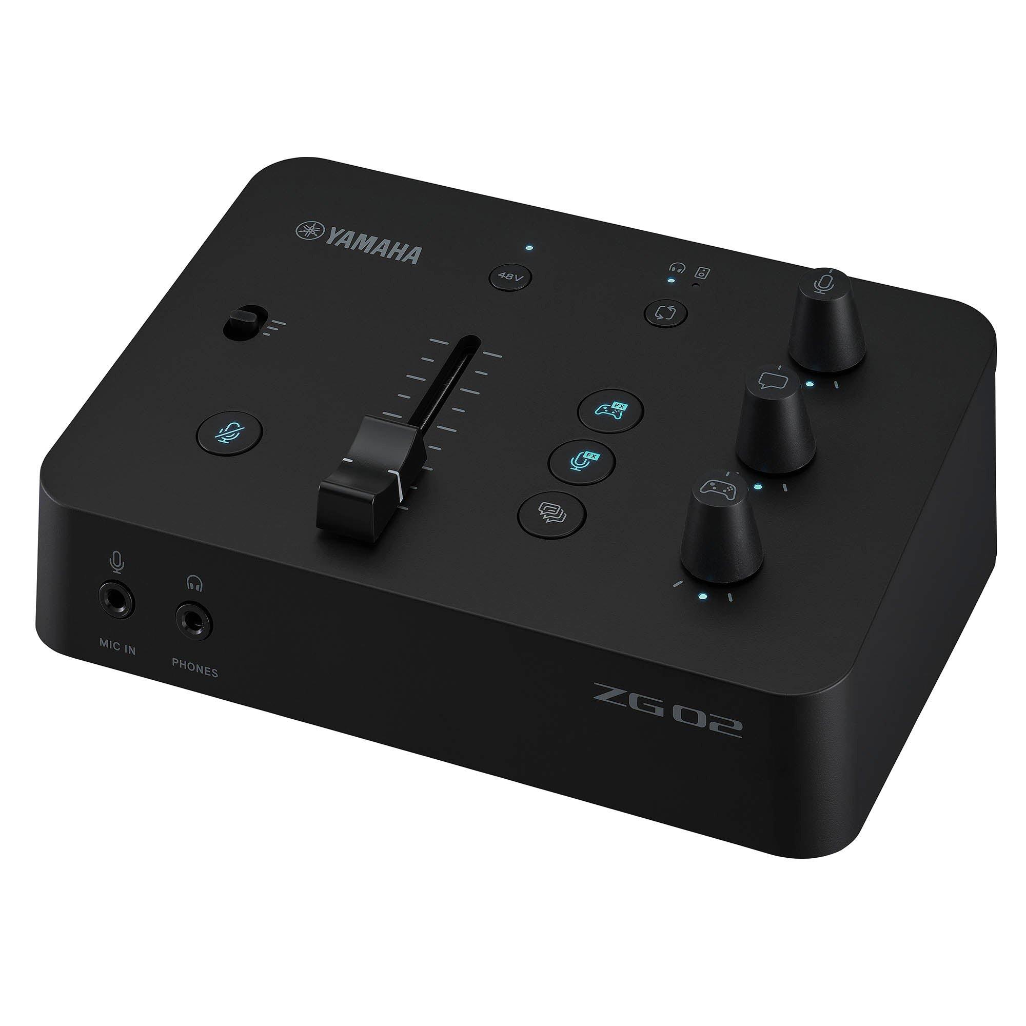 Black - Yamaha - Gaming Mixer for Voice Chat Game Streaming - 10