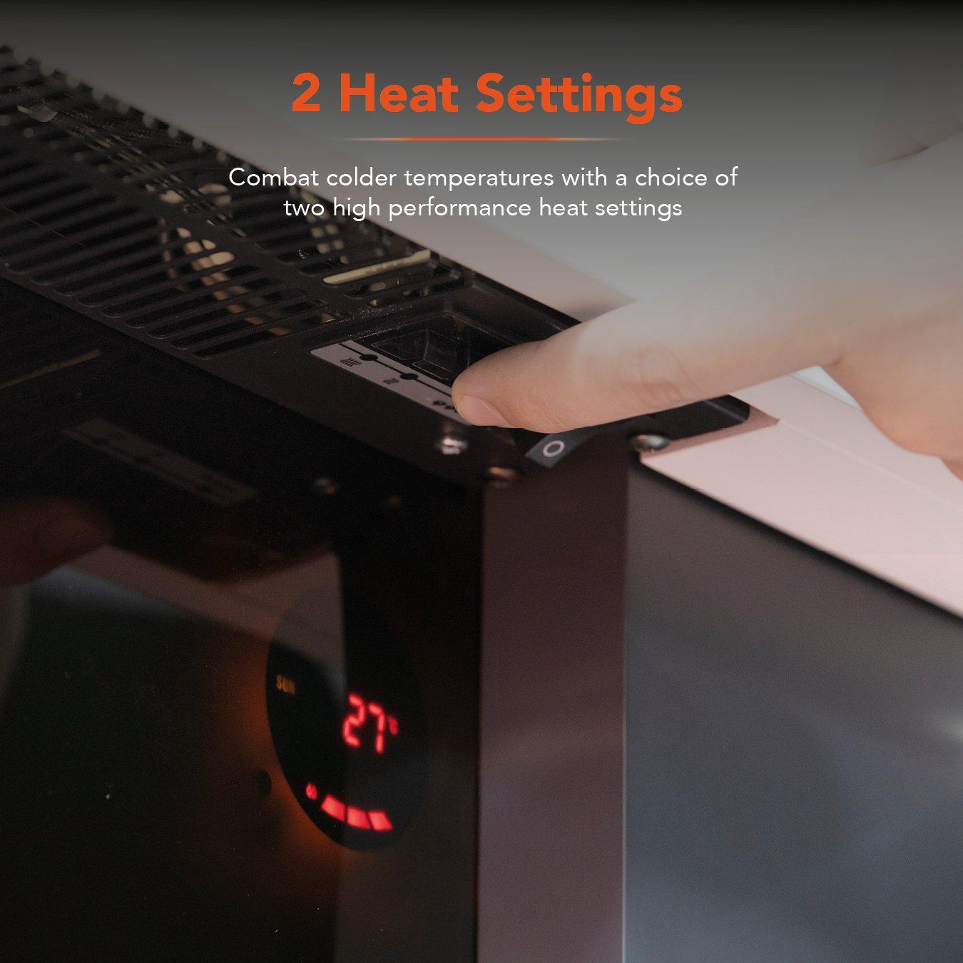 White - Warmlite - Hingham Wall Mounted Fireplace Suite White - 3