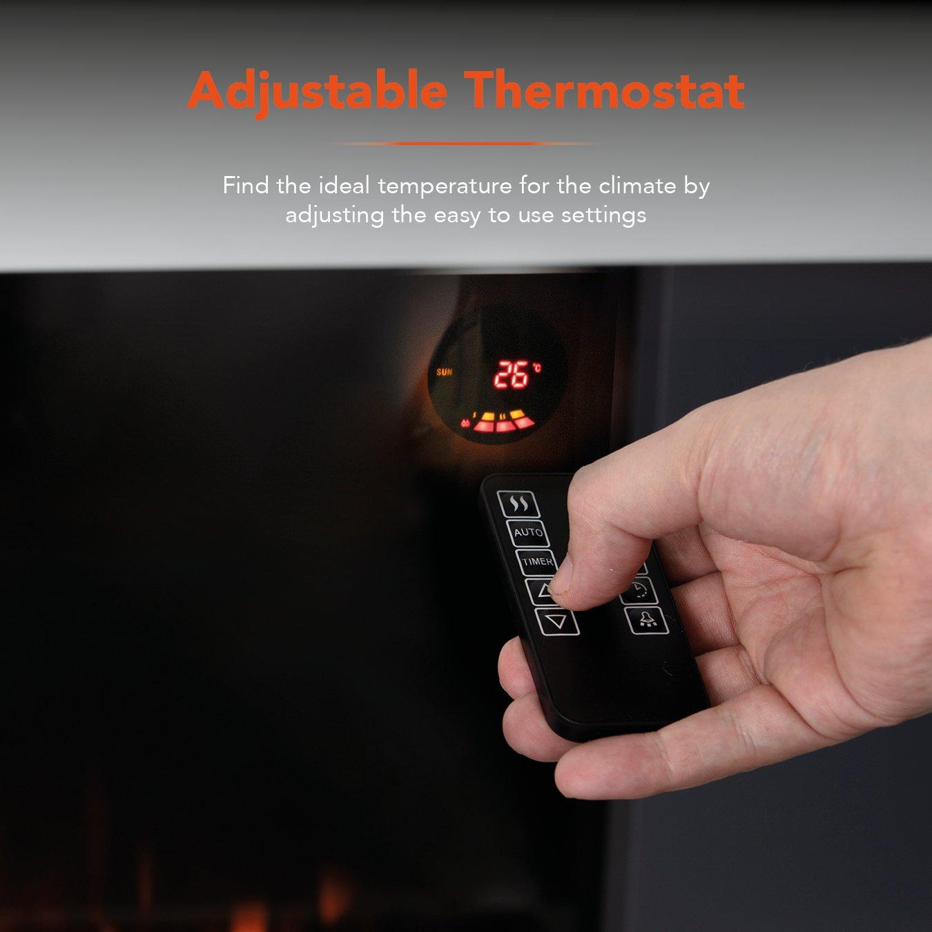 White - Warmlite - Hingham Wall Mounted Fireplace Suite White - 5