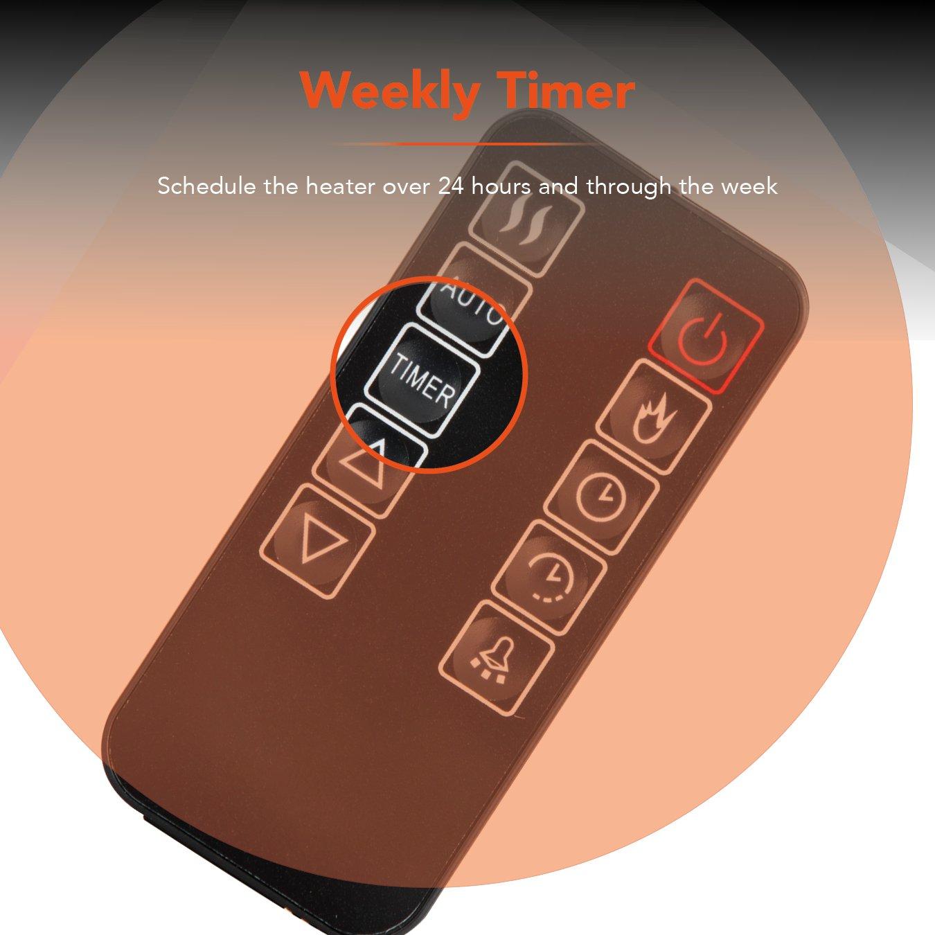 White - Warmlite - Hingham Wall Mounted Fireplace Suite White - 8