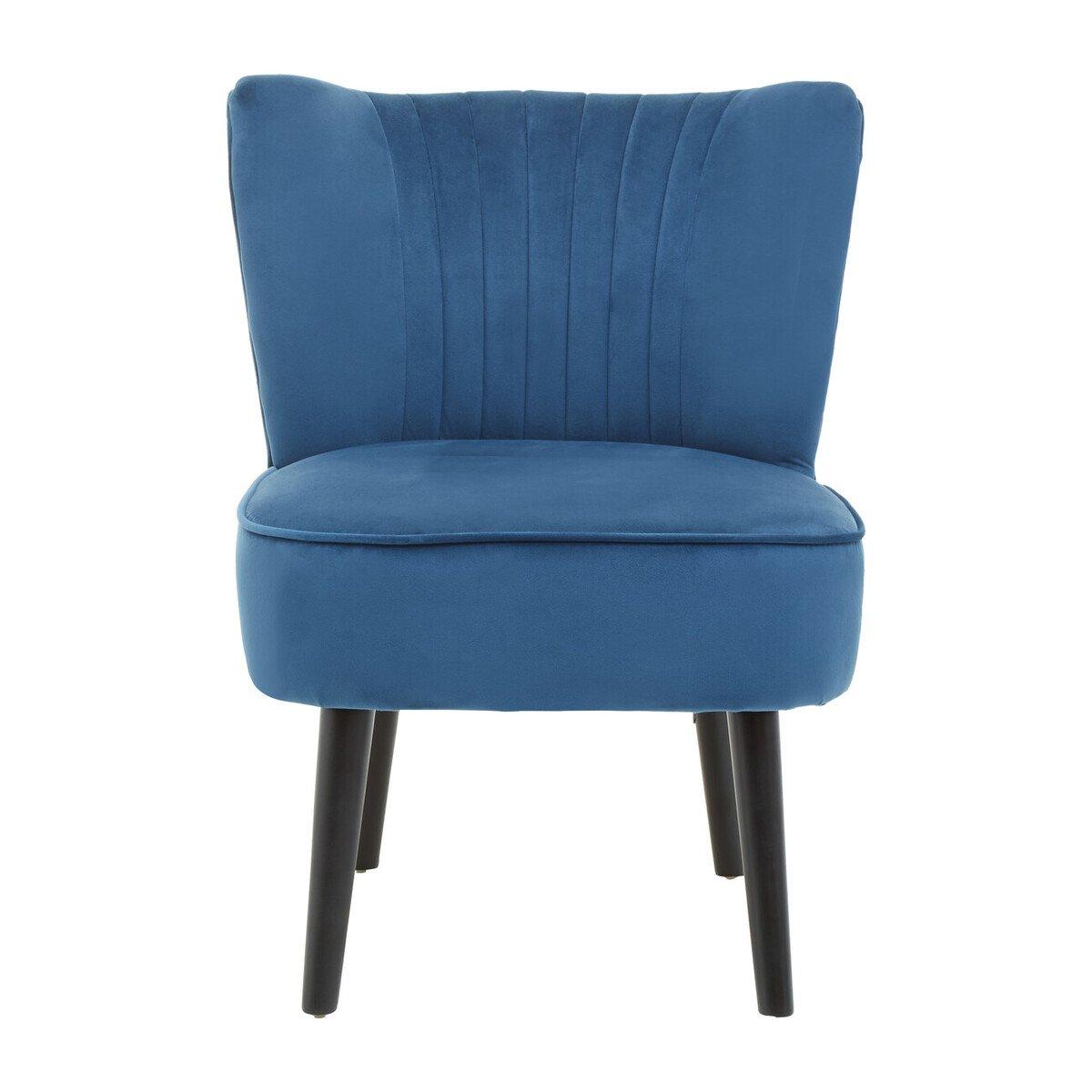 Blue - Interiors by Premier - Regents Park Blue Velvet Chair - 3