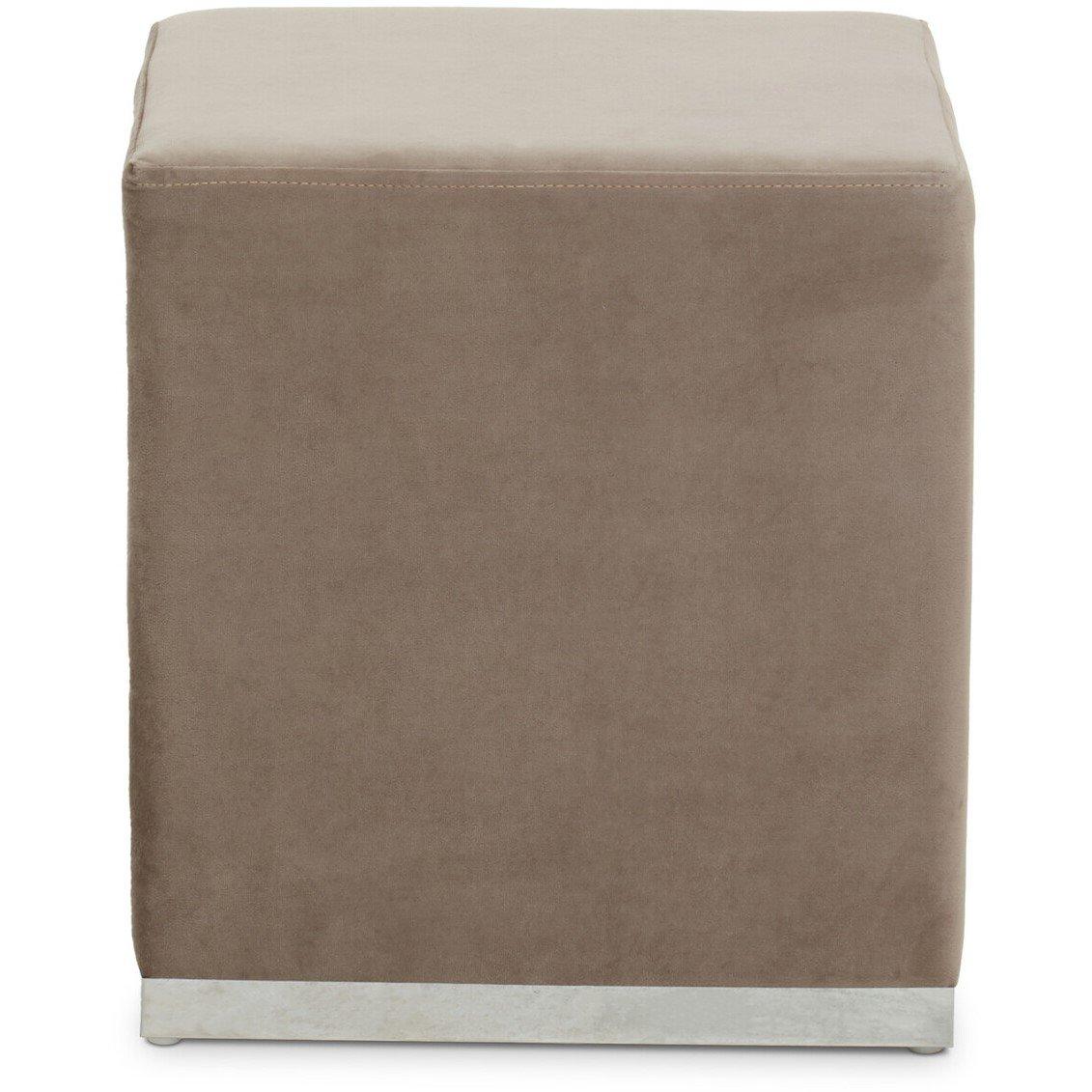 Brown - Interiors by Premier - Hagen Mink And Silver Square Stool - 2