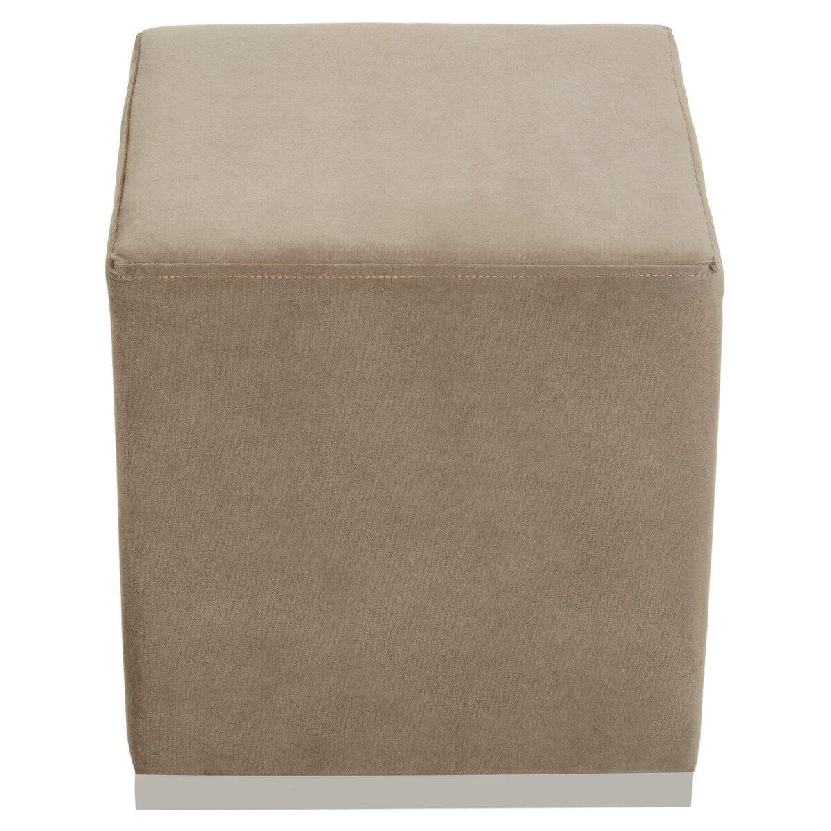 Brown - Interiors by Premier - Hagen Mink And Silver Square Stool - 3
