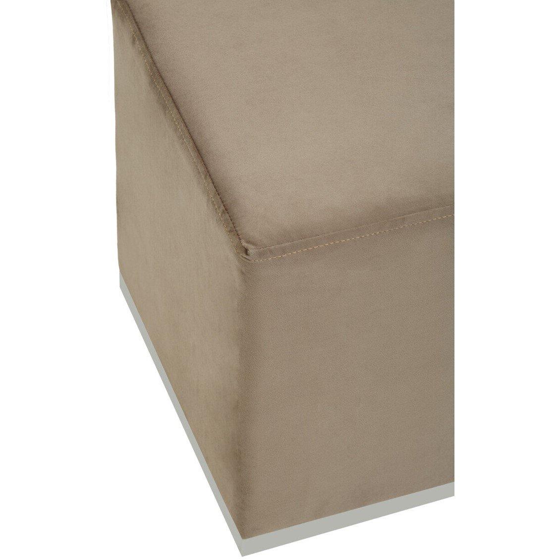 Brown - Interiors by Premier - Hagen Mink And Silver Square Stool - 4