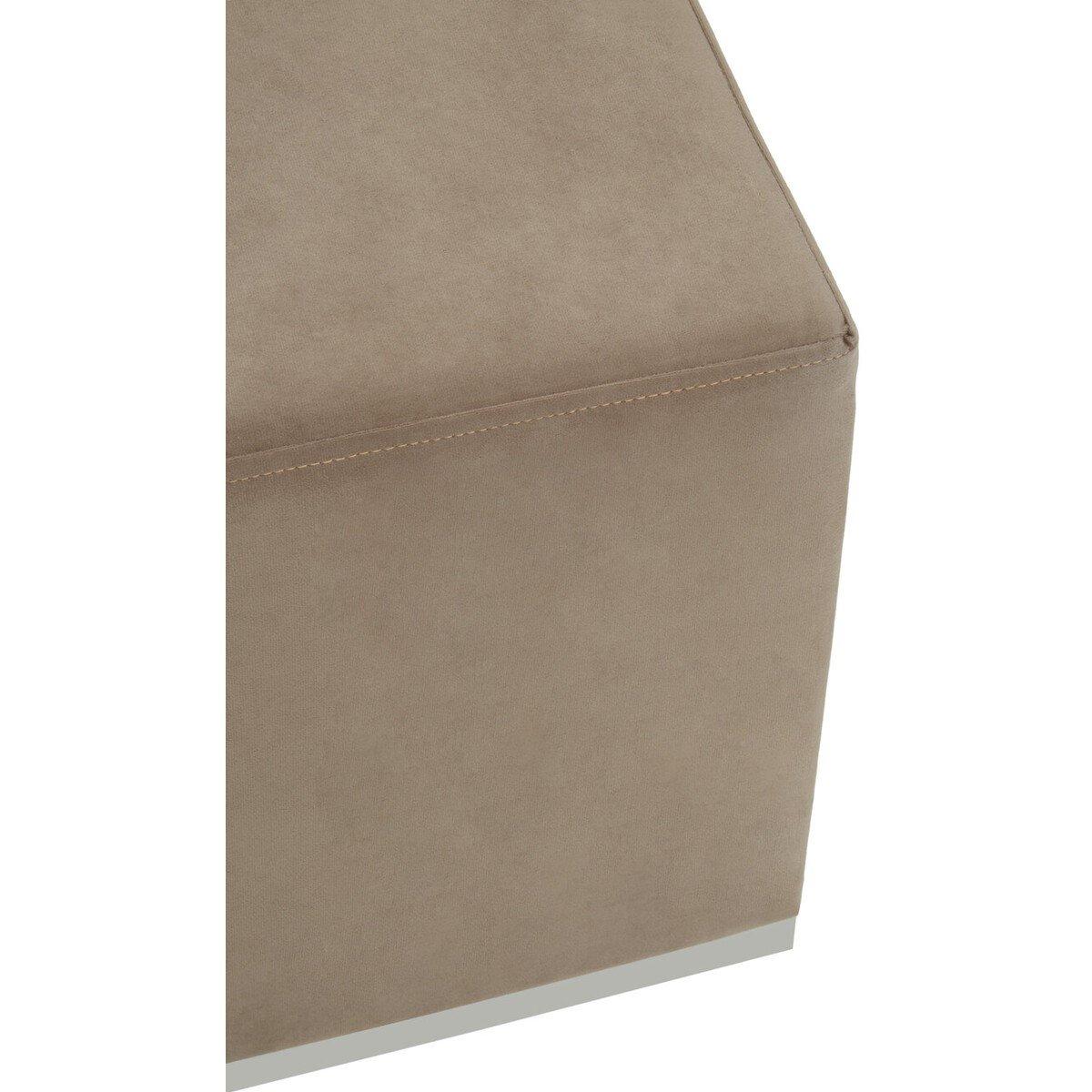 Brown - Interiors by Premier - Hagen Mink And Silver Square Stool - 5