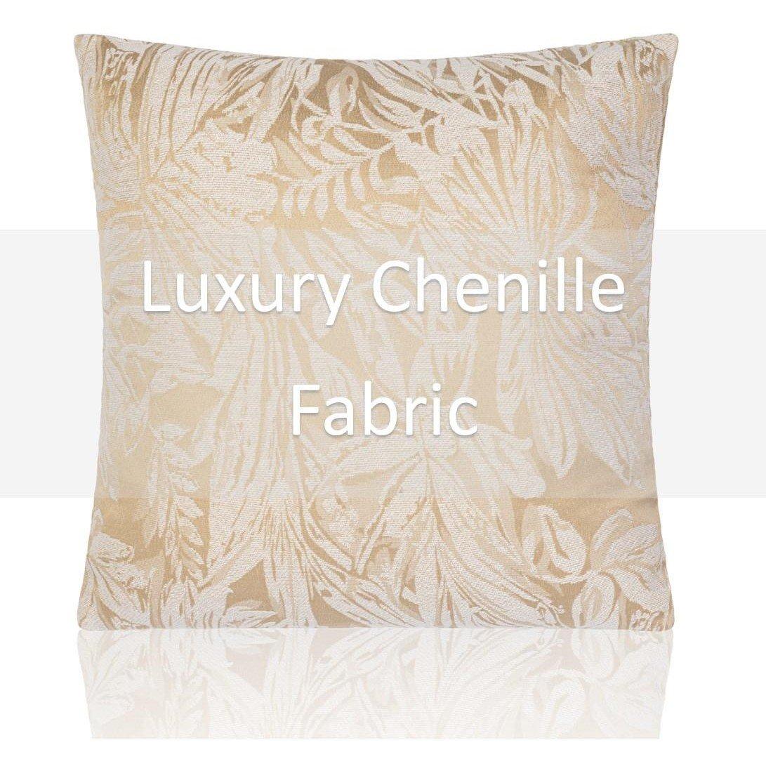 Cream - Alan Symonds - Botanic Floral Soft Chenille Cushion Set of 4 - 3