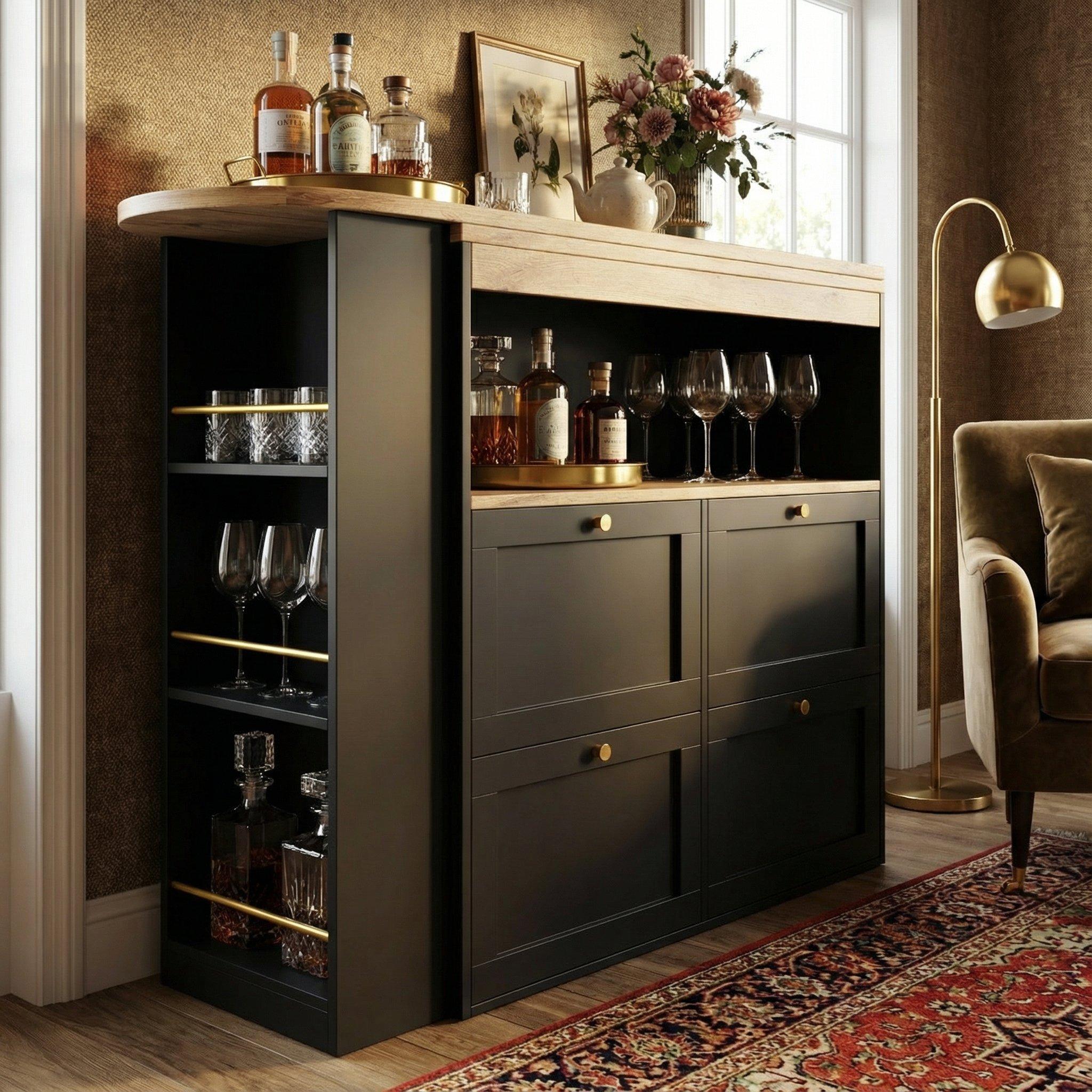 Black - Urban Meuble - Black Sideboard Modern Design - 1