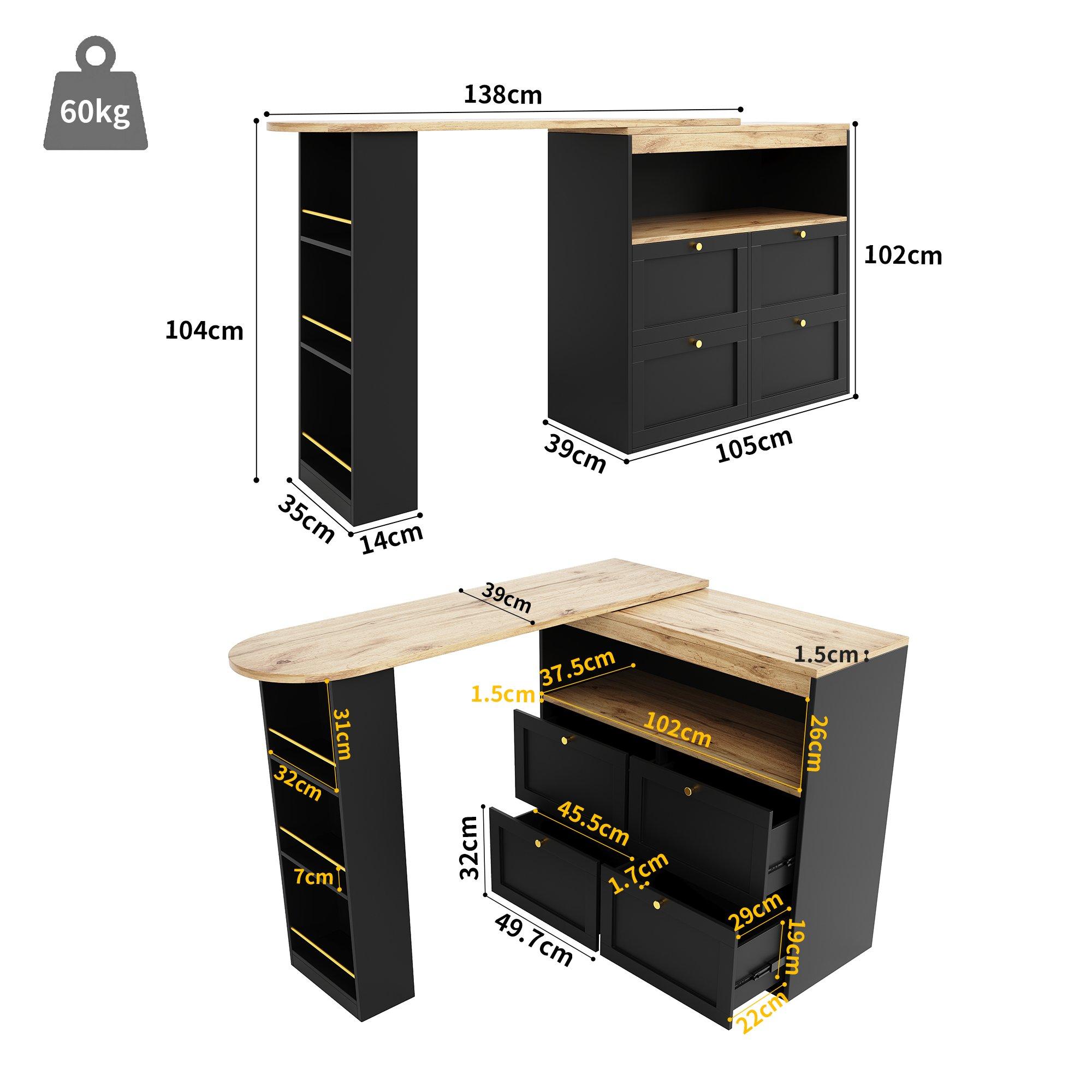 Black - Urban Meuble - Black Sideboard Modern Design - 6