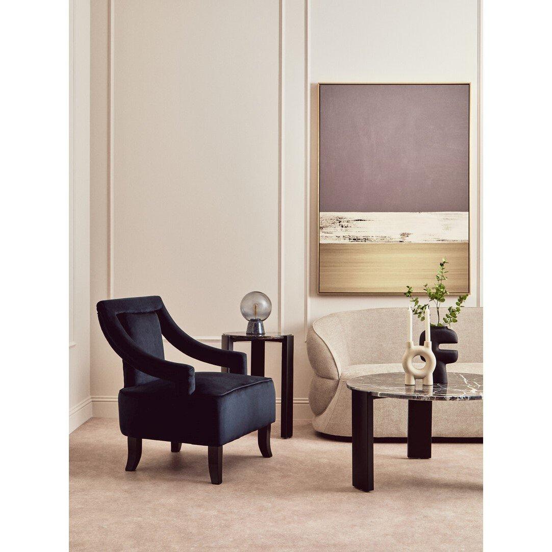 Black - Fifty Five South - Faye Black Velvet Chair - 1