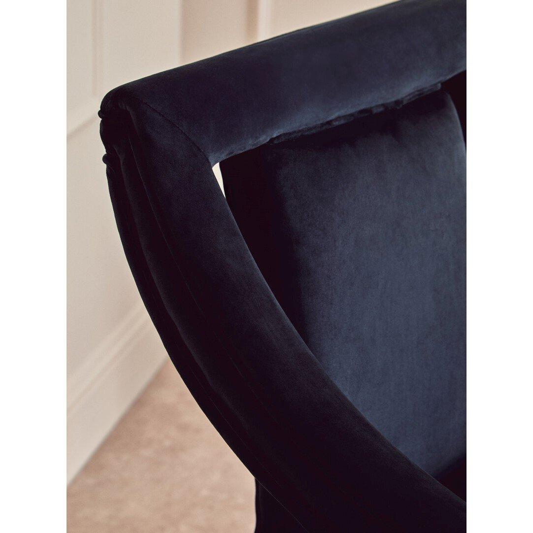 Black - Fifty Five South - Faye Black Velvet Chair - 2