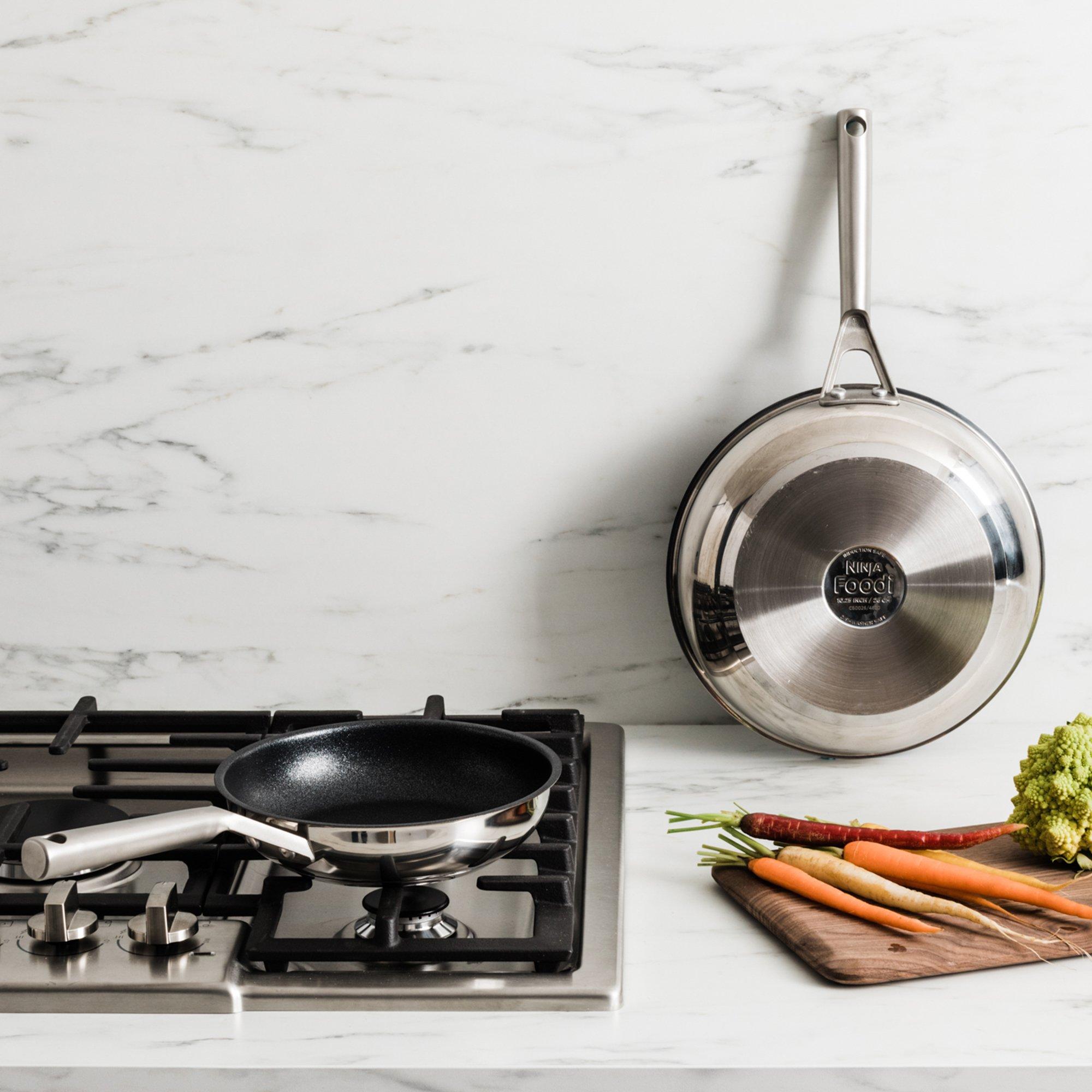 Stainless Steel - Ninja - Foodi ZEROSTICK 2-Piece Frying Pan Set - 6